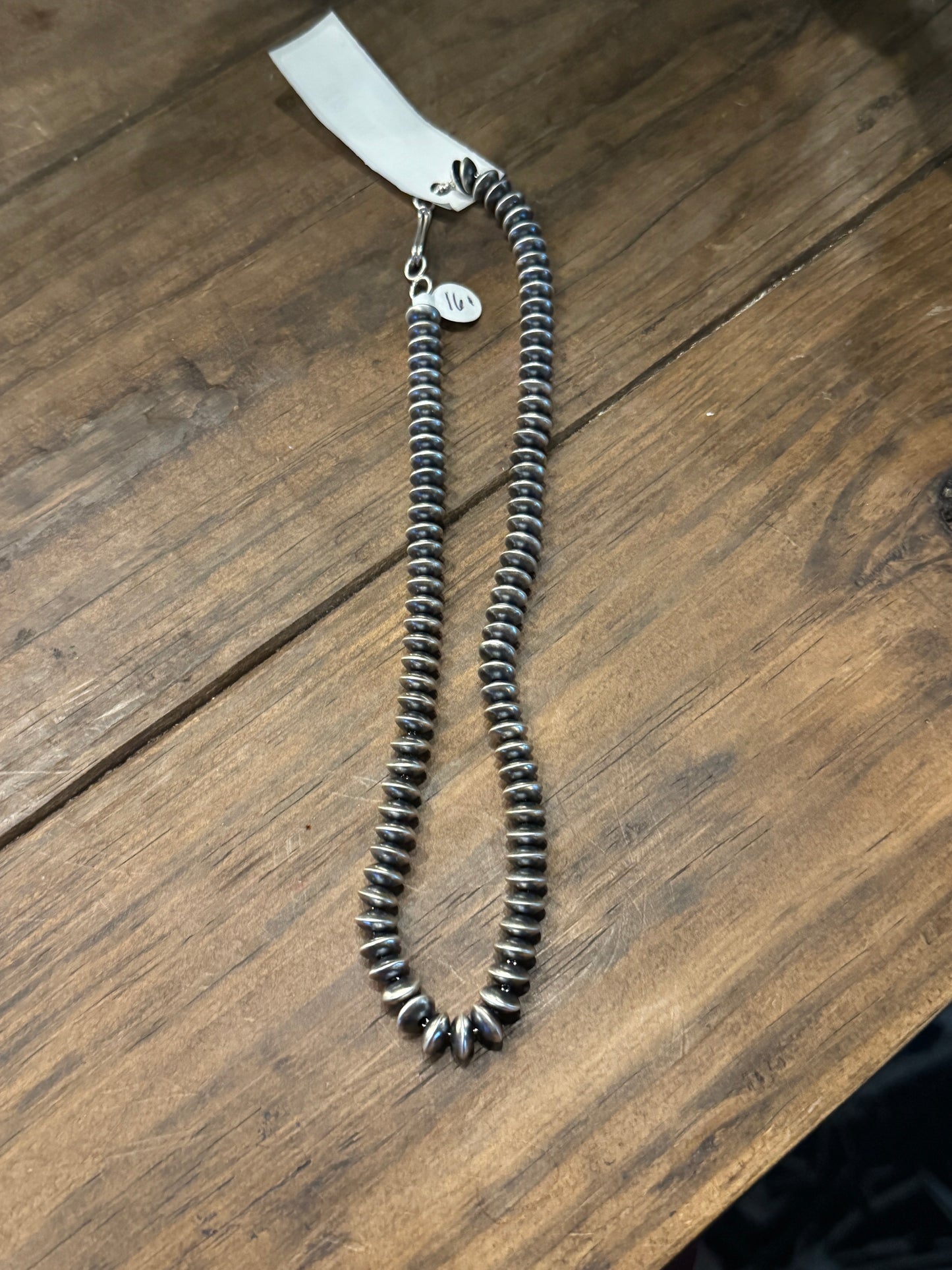Handmade Saucer Navajo Pearls Dorinda Mariano 7mm 16”