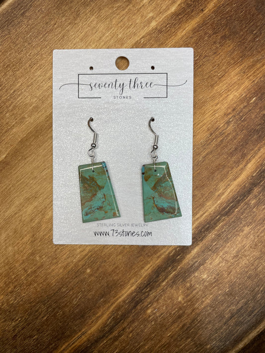 The Turquoise Slab Earrings 2.0