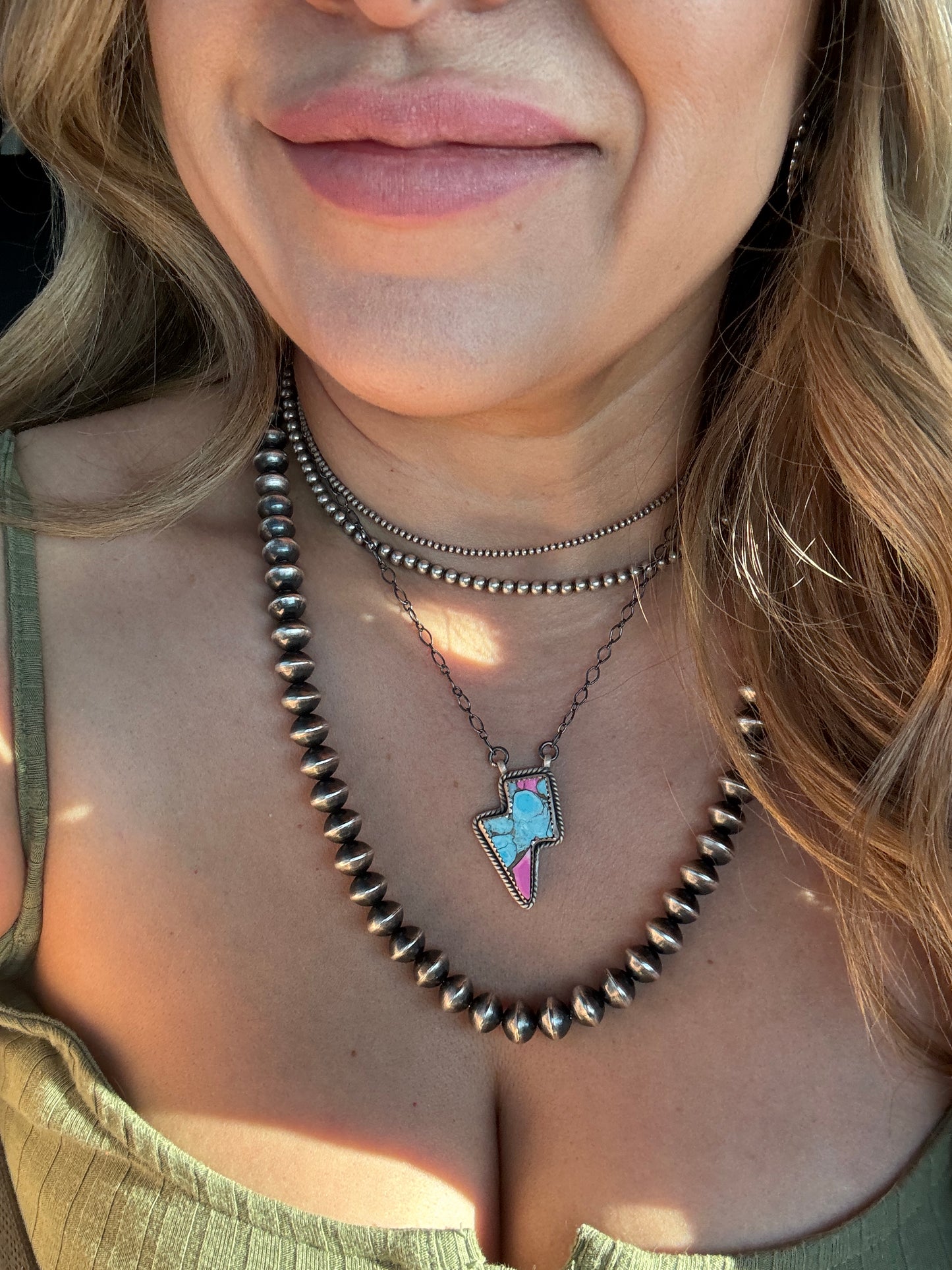 Hada Cotton Candy Lightning Bolt Necklace