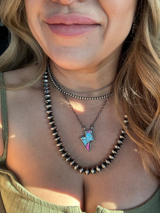 Hada Cotton Candy Lightning Bolt Necklace