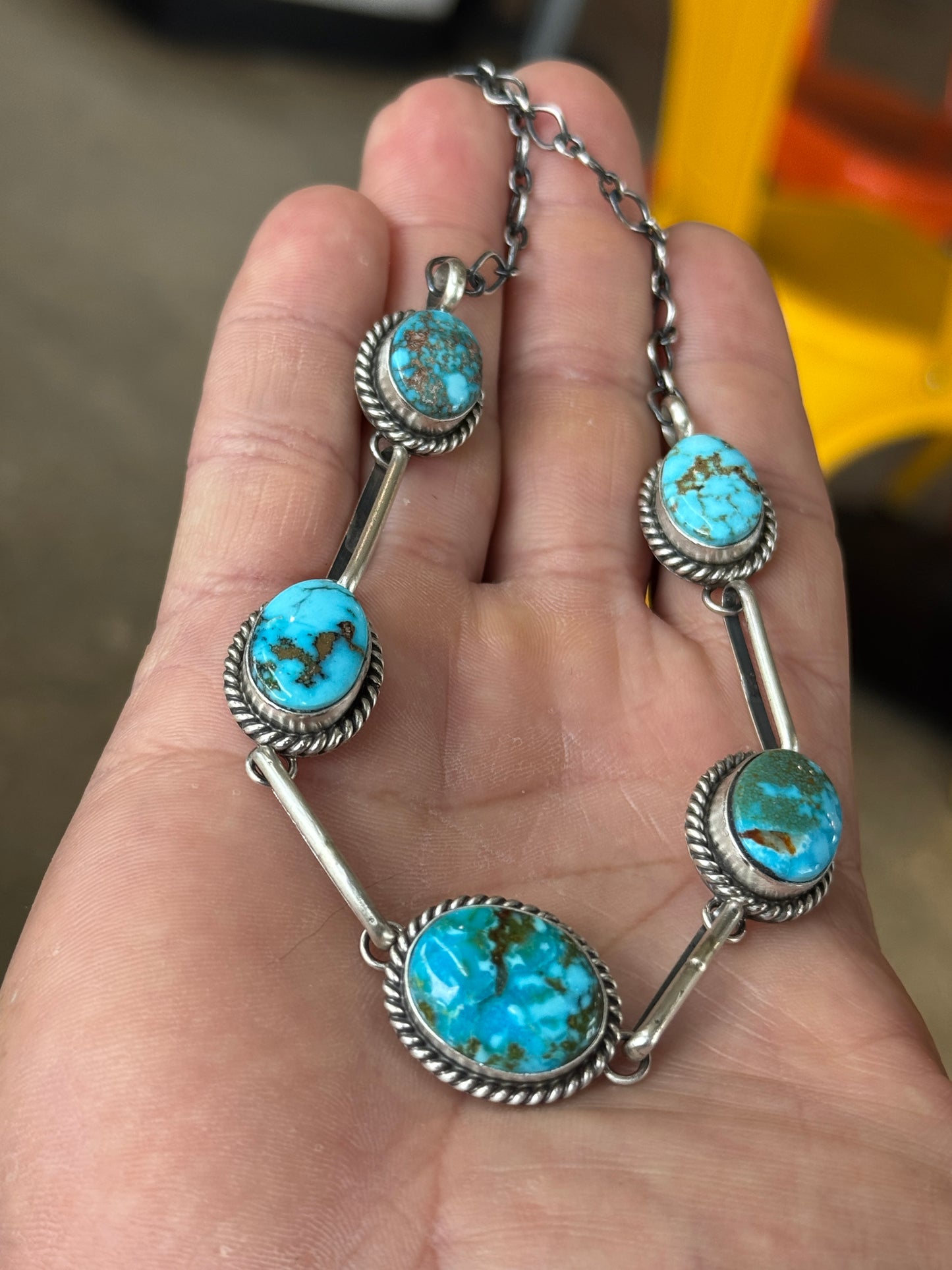 5 stone Turquoise Choker