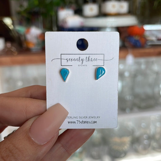 Small Turquoise Teardrop Stud