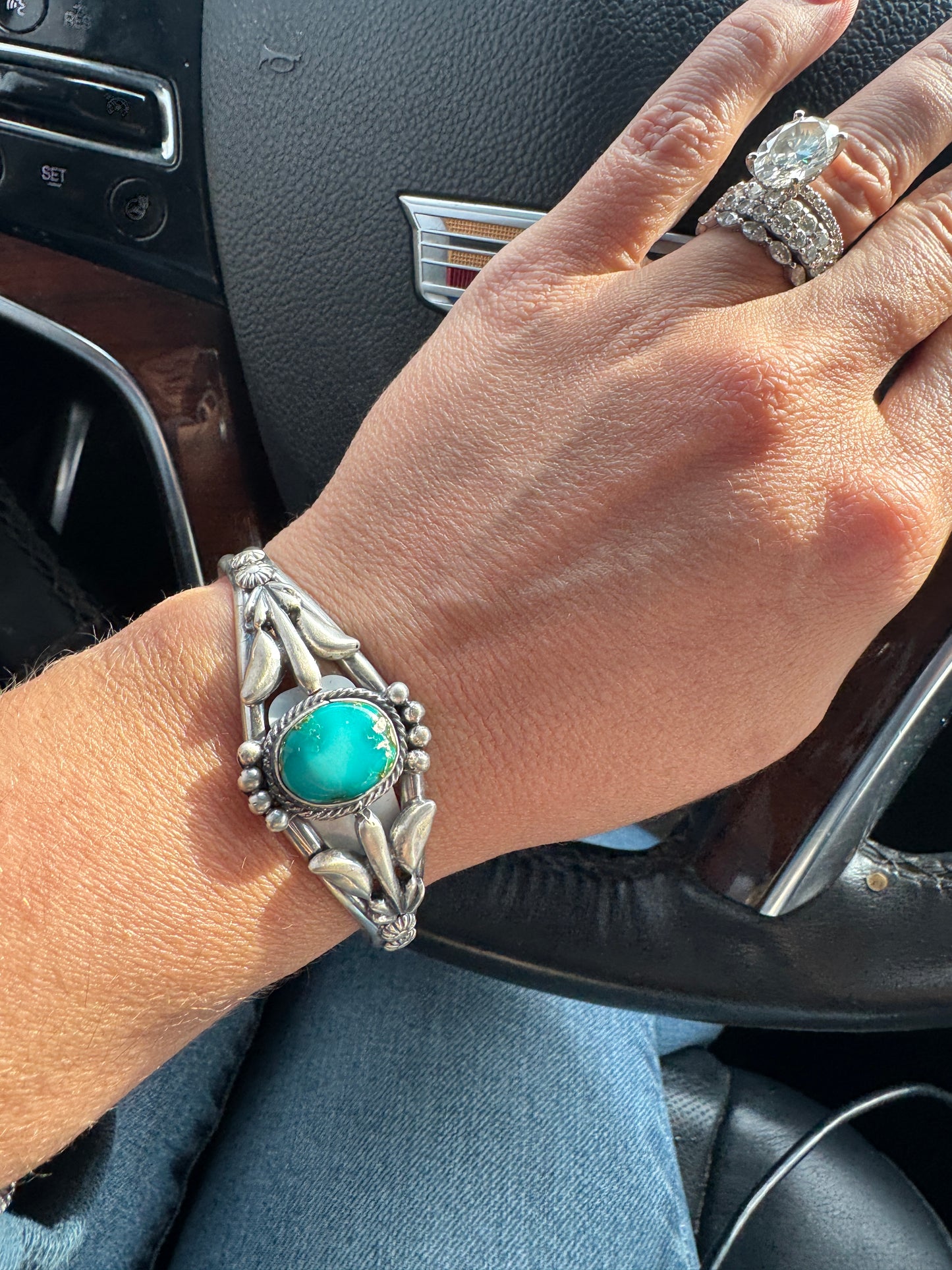 Running Bear Turquoise Cuff