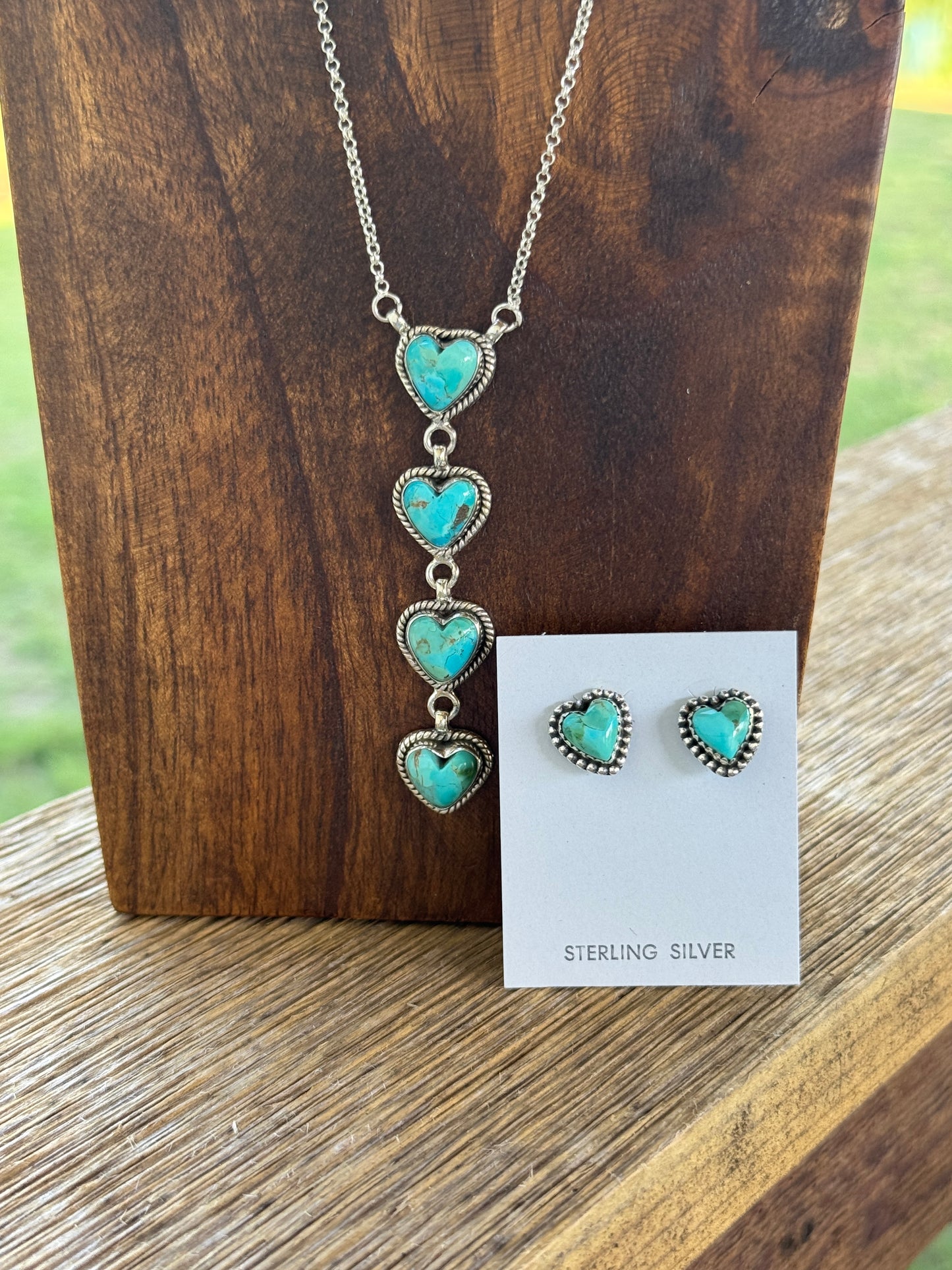 Turquoise Heart Studs
