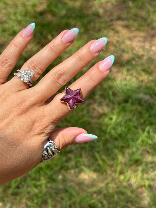 Purple Spiny Star Adj. Ring