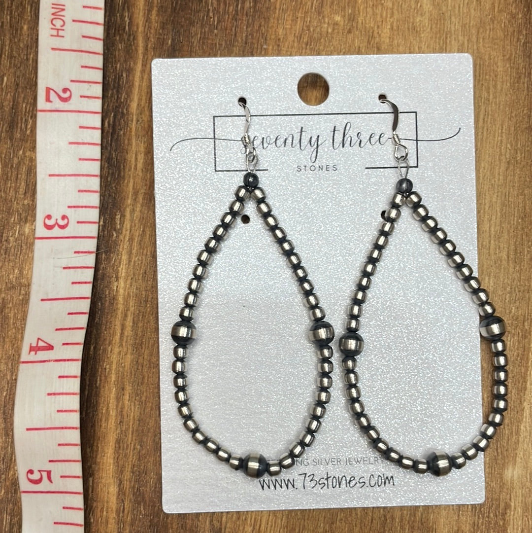 Navajo Pearl 3mm+5mm Teardrops 3”