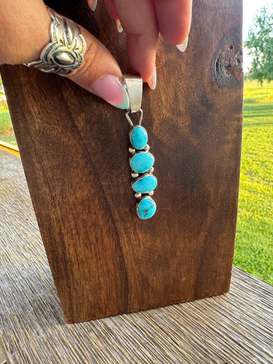 4 stone Turquoise  Pendant