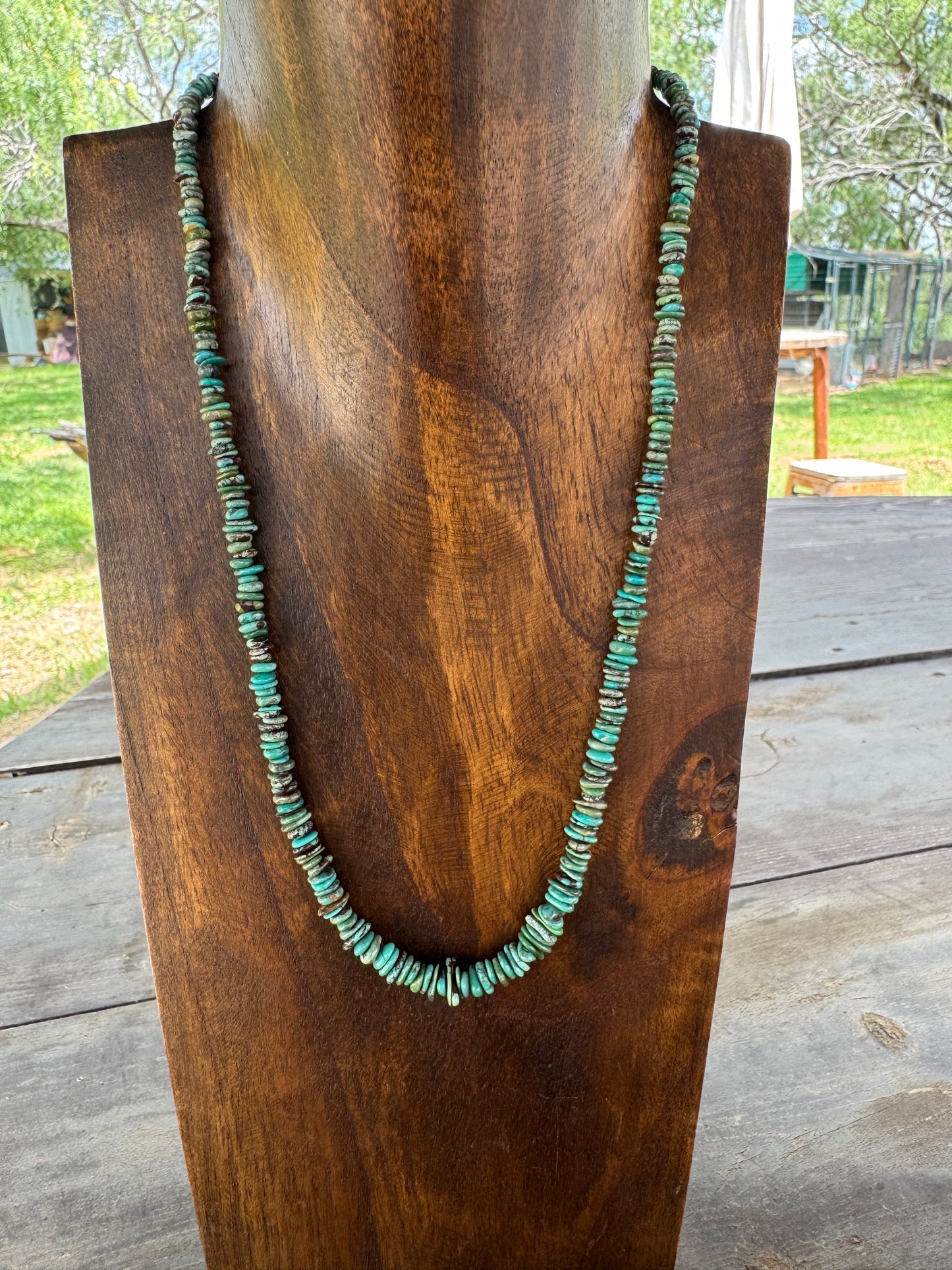 Green Turquoise Chip Necklace