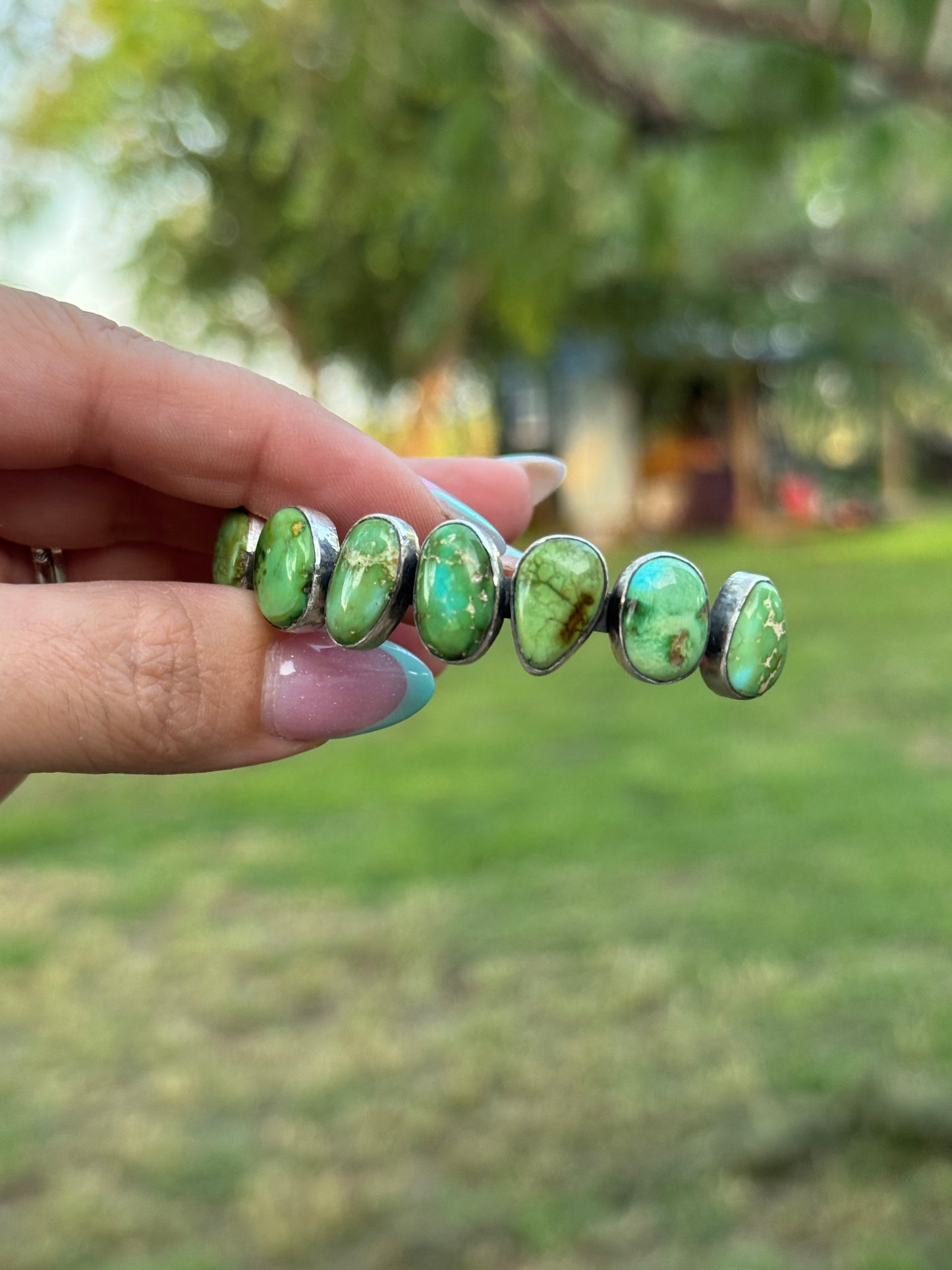 7 stone sonoran turquoise chunky cuff greener opt 4