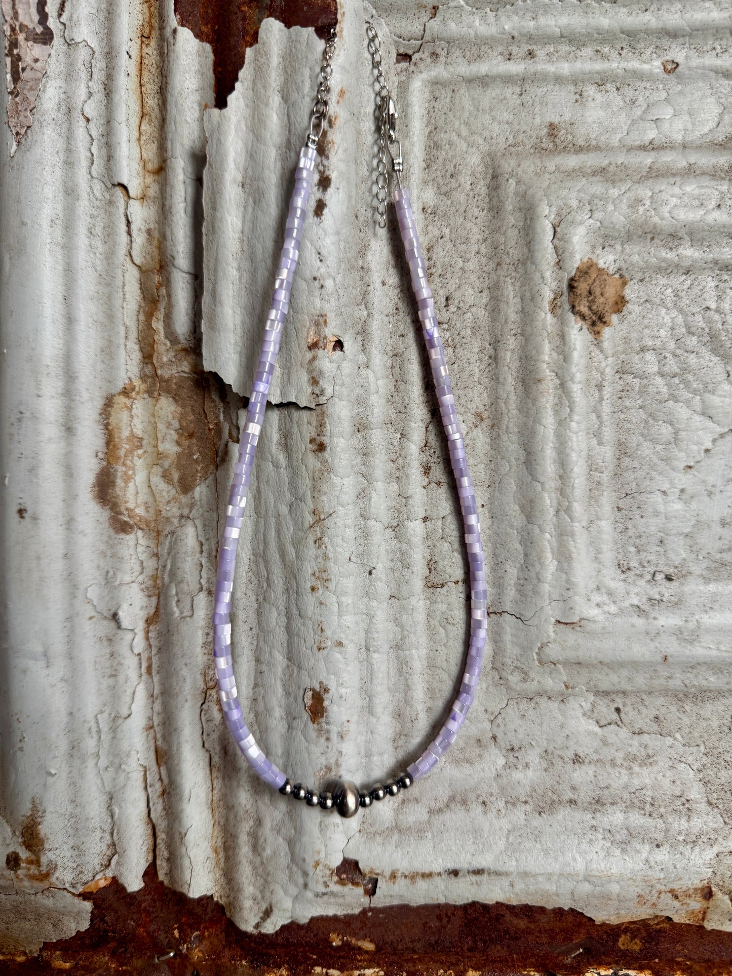 Purple shell choker 15” plus extender