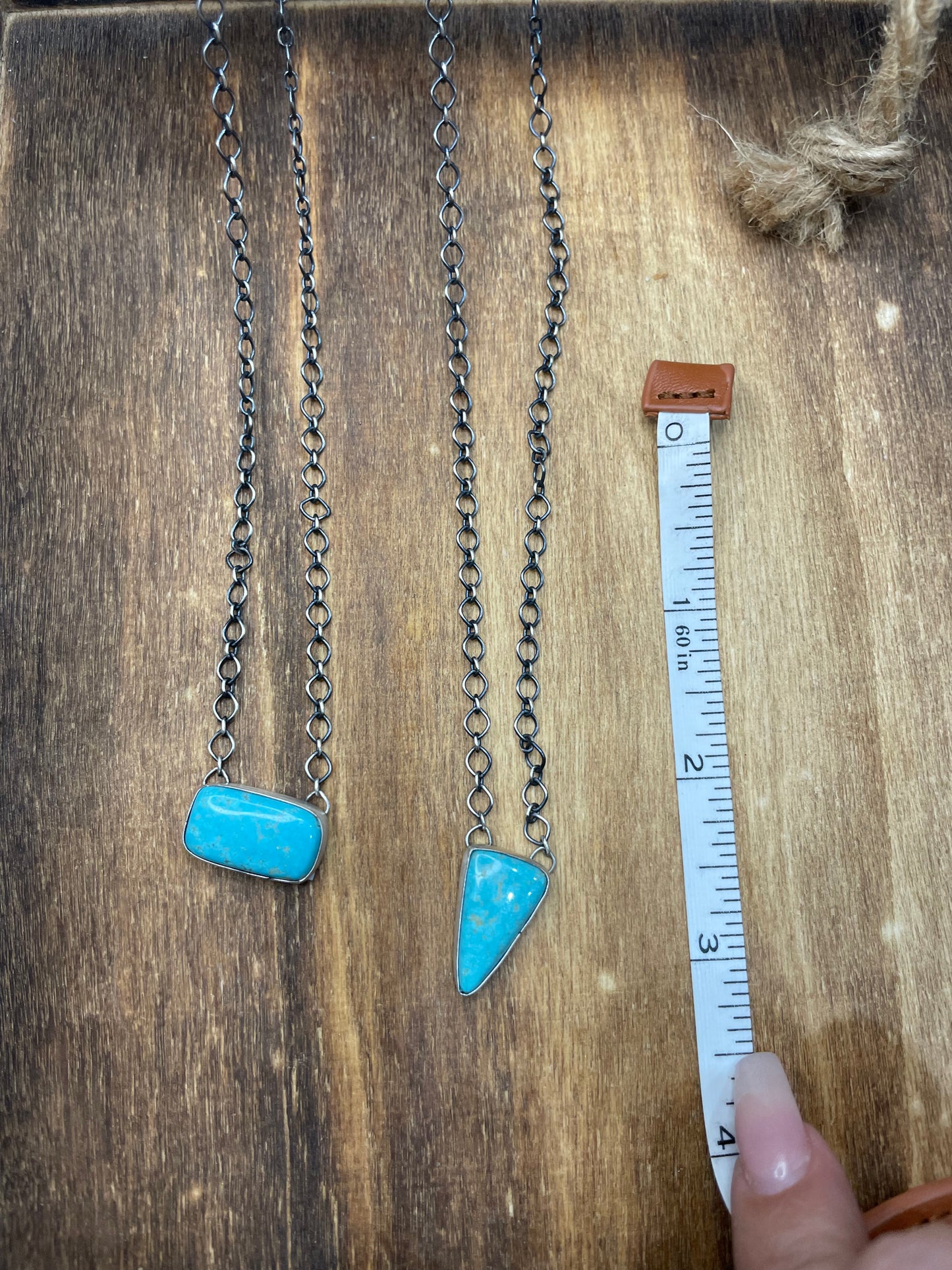 Turquoise 3/4” Bar Necklace (18”)