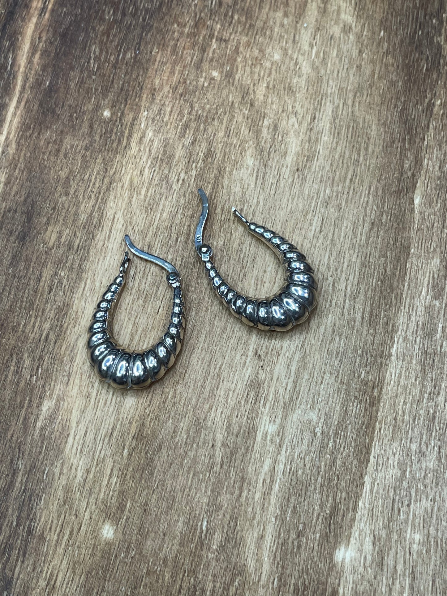 1” shrimp earrings (sterling silver)