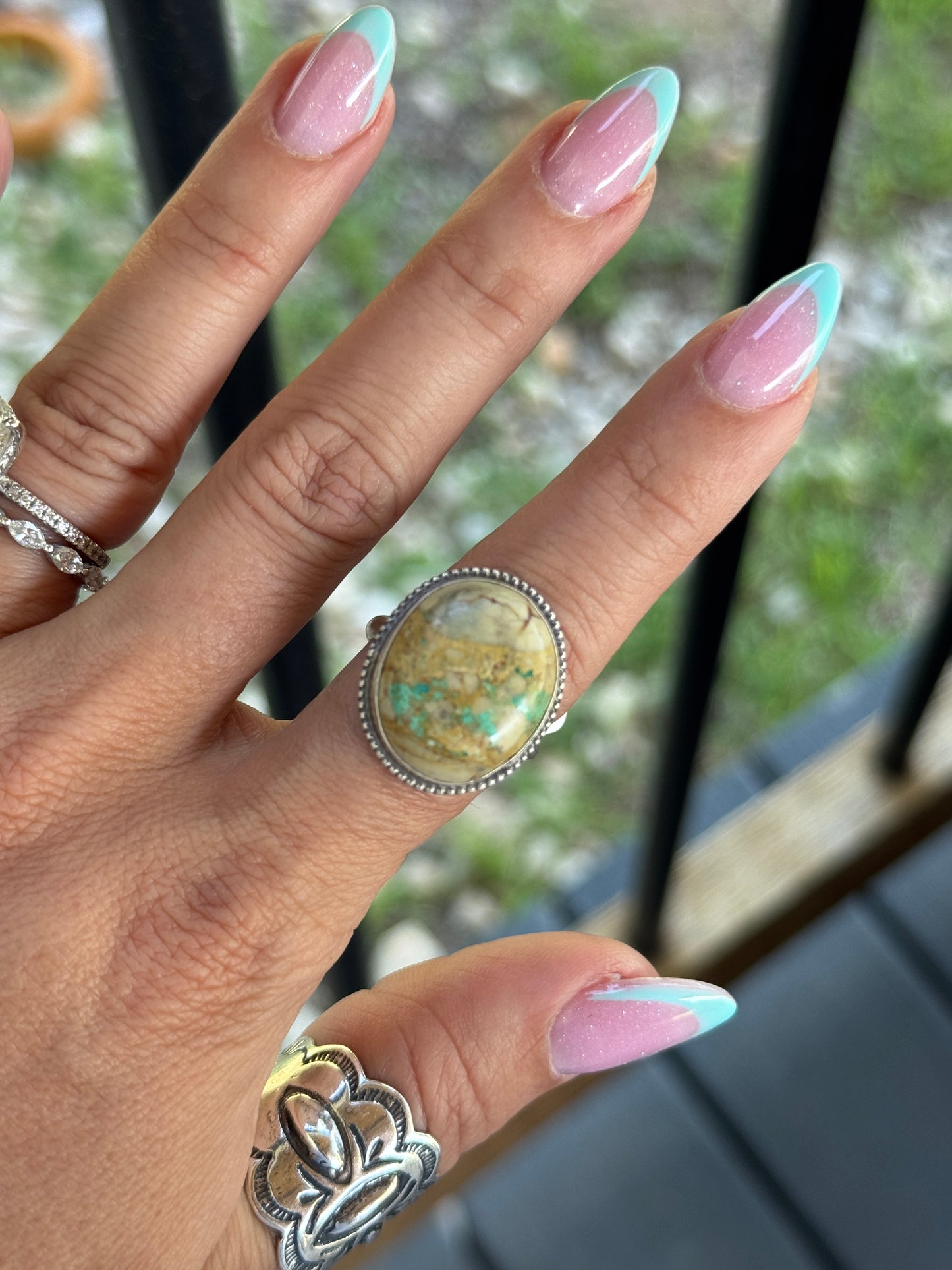 Turquoise Ring Sz8