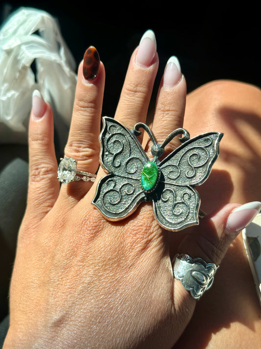 Sonoran Gold Adj Ring Butterfly Tufacast, Mechito Jim