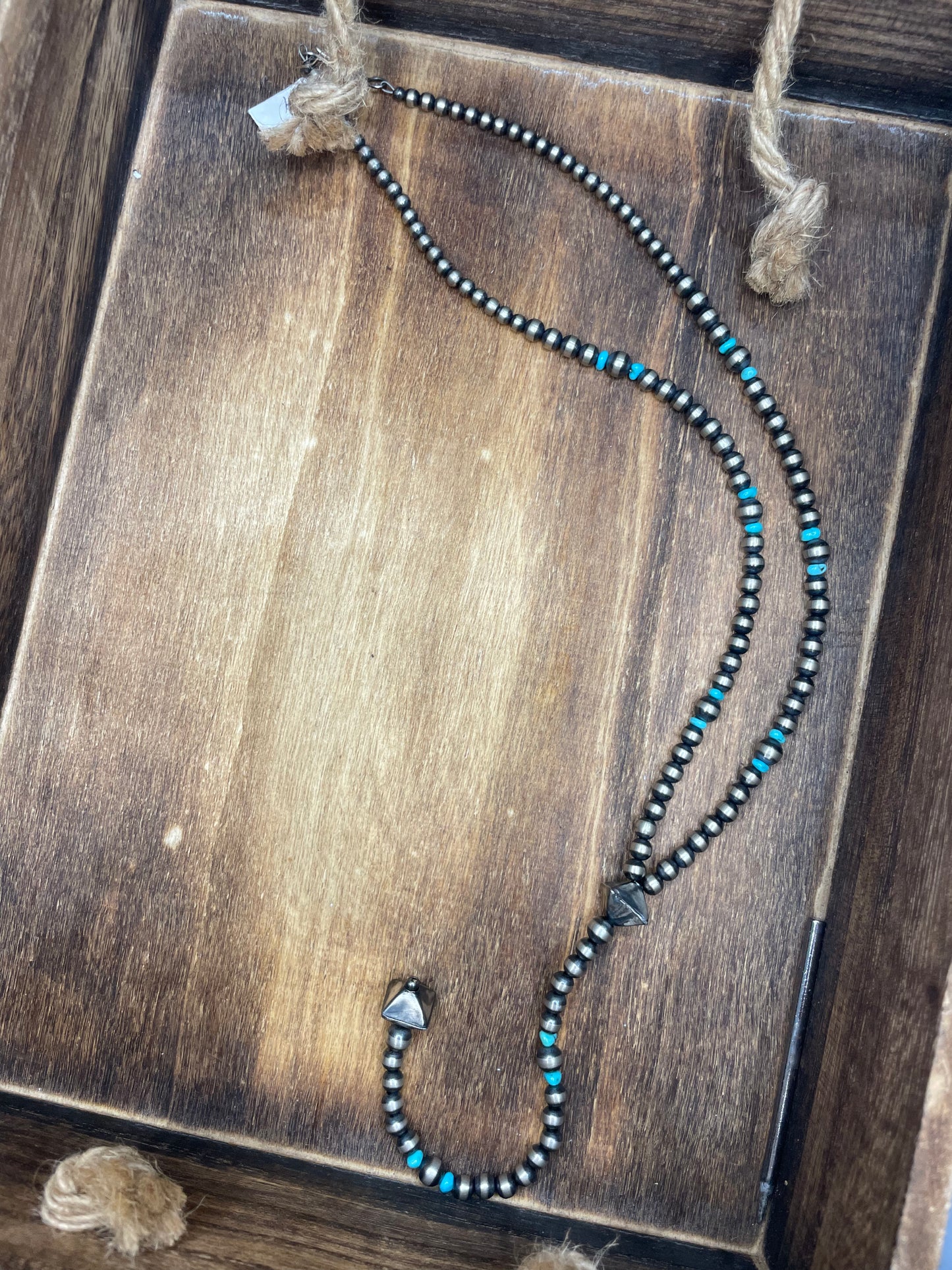 5mm lariat with Specialty Bead + Turquoise