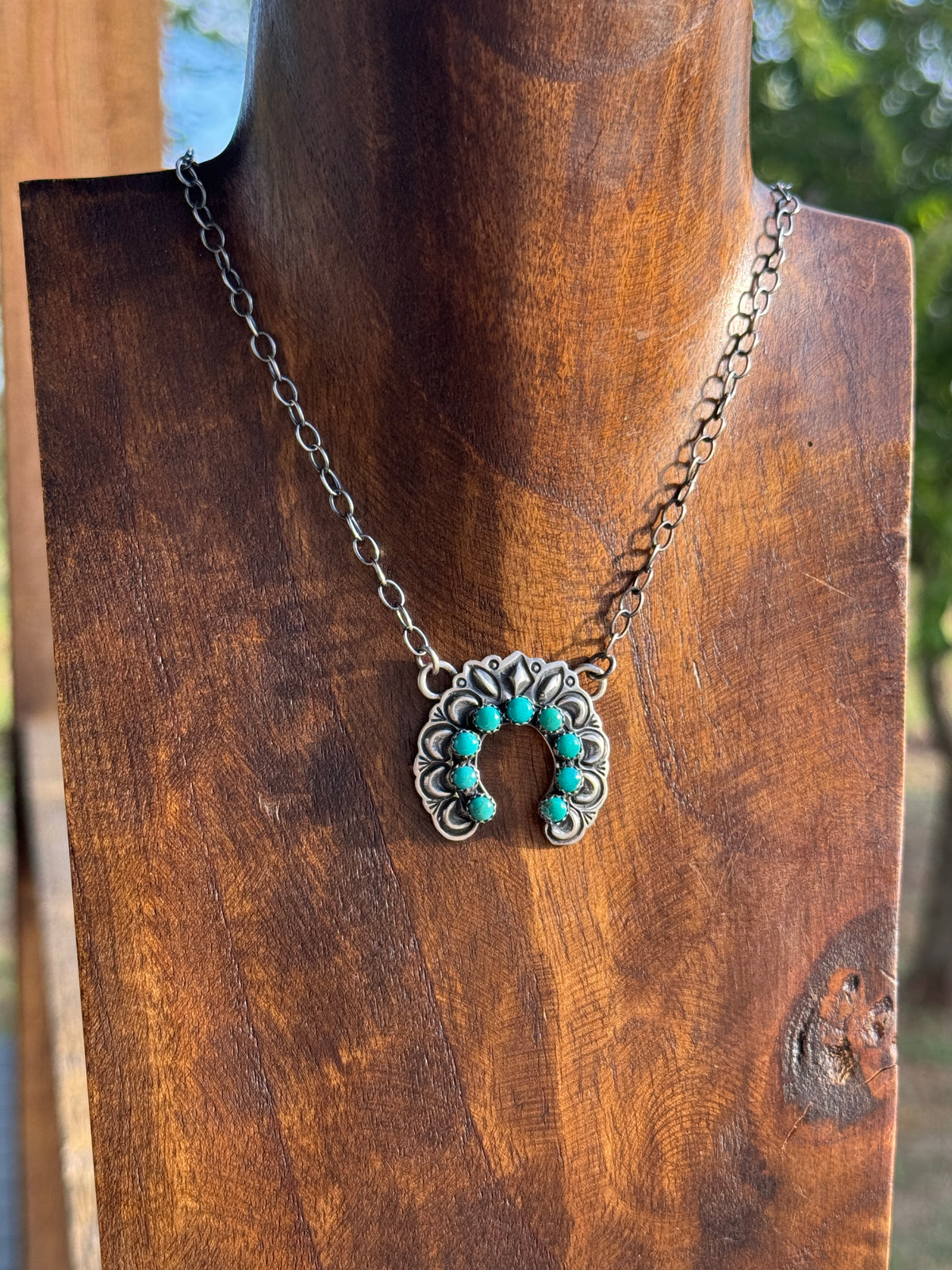 Darker Naja Turquoise Bar Necklace