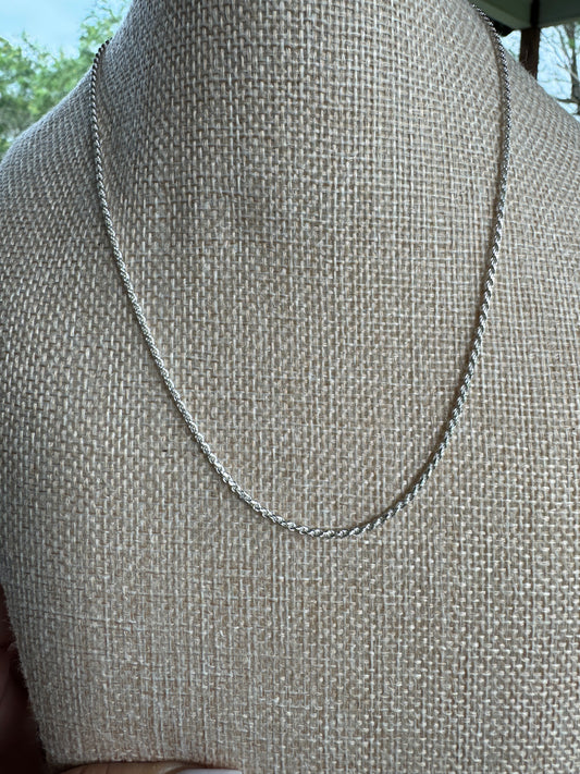 16” Sterling Silver Rope chain 035