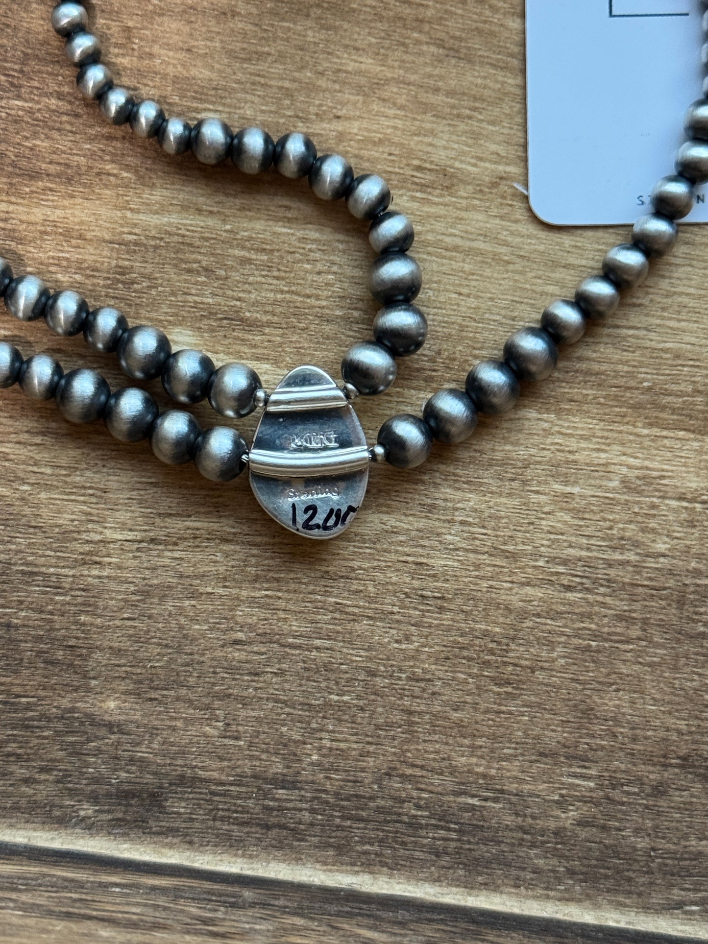 Sterling Peal 6mm graduated Choker with Turquoise