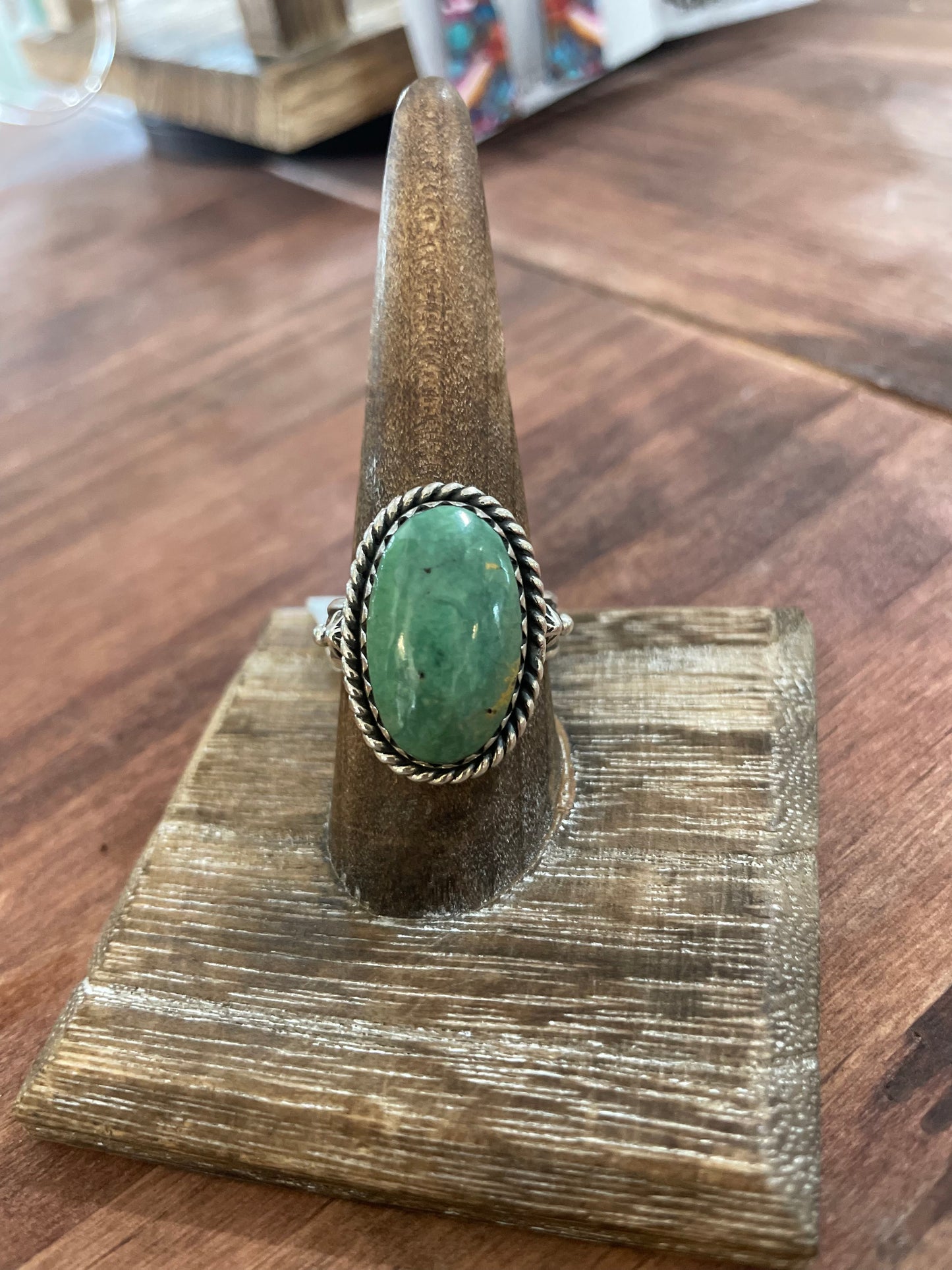 Turquoise Oval Ring size 9.25