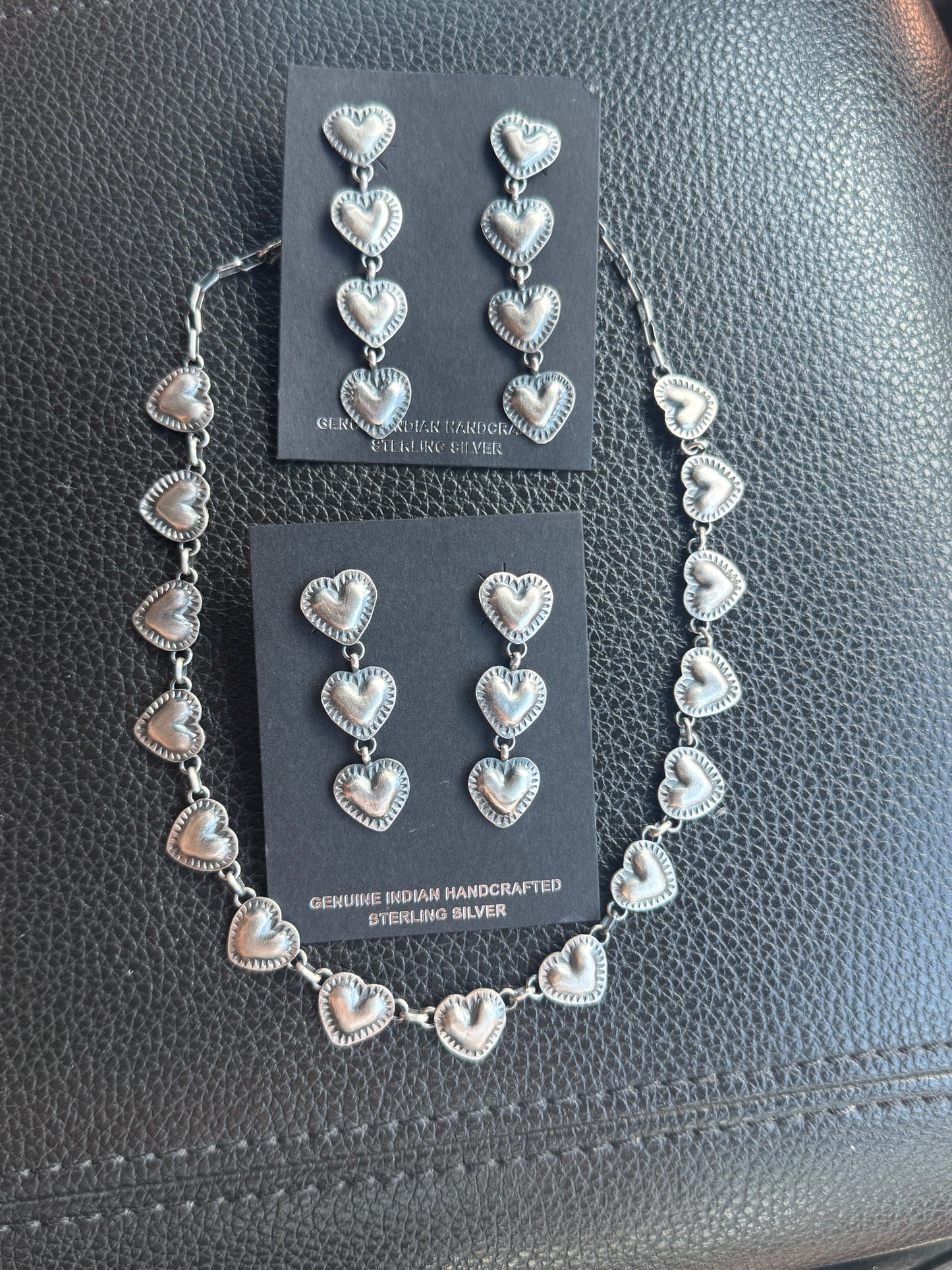 Sterling Heart Choker up to 18"