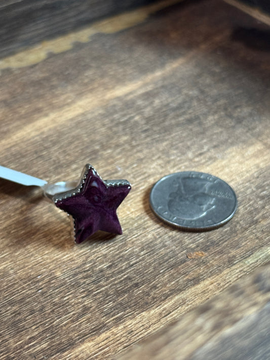 ZUNI Purple spiny Star Ring Adjustable