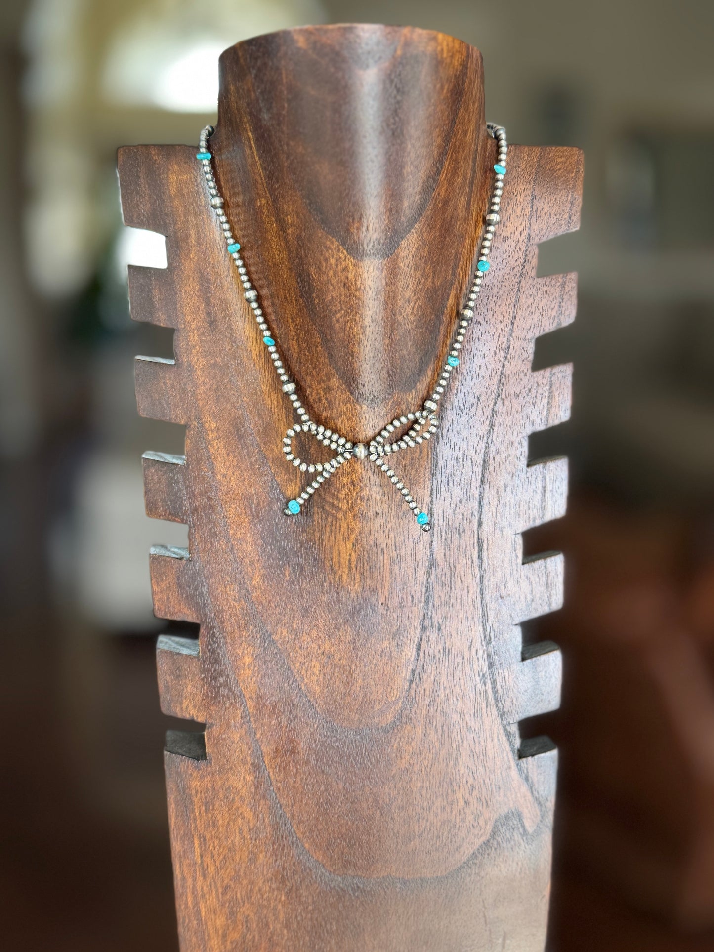 16” Bow Necklace + Turquoise