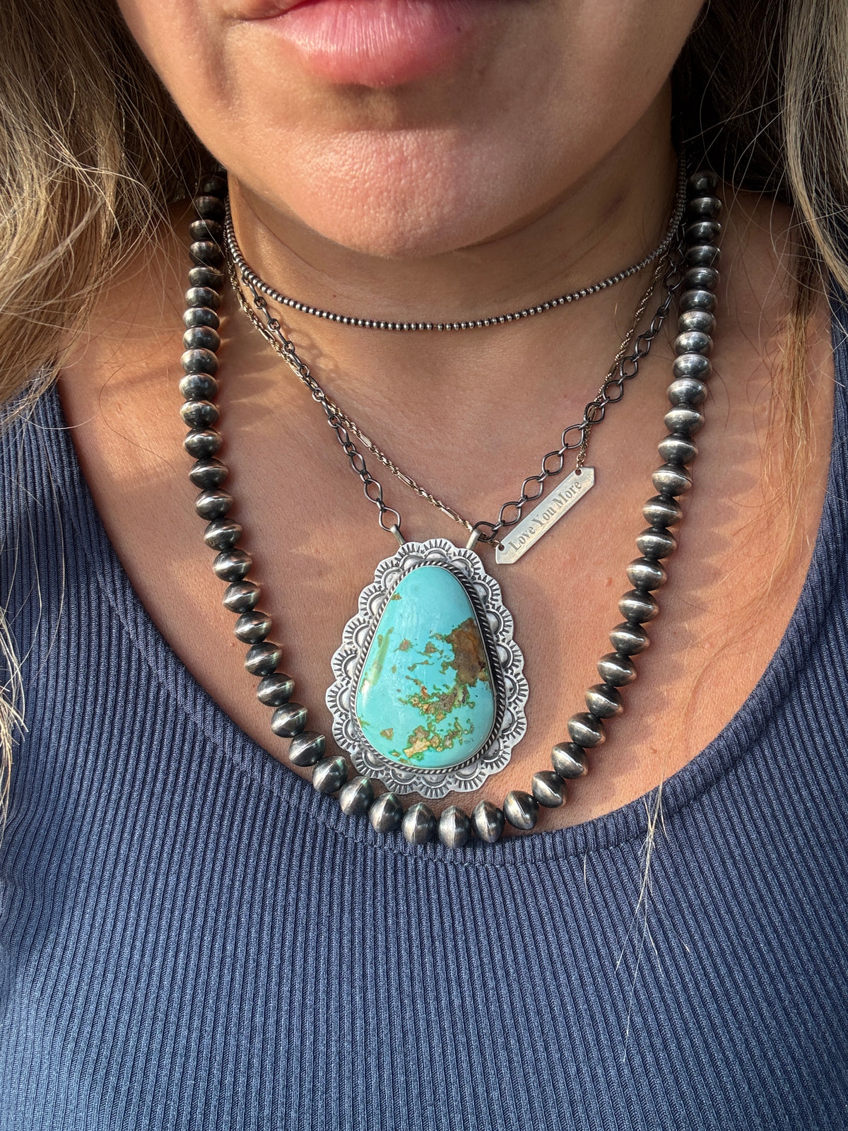 Sonoran Turquoise Vicky Hicks Large Bar Necklace