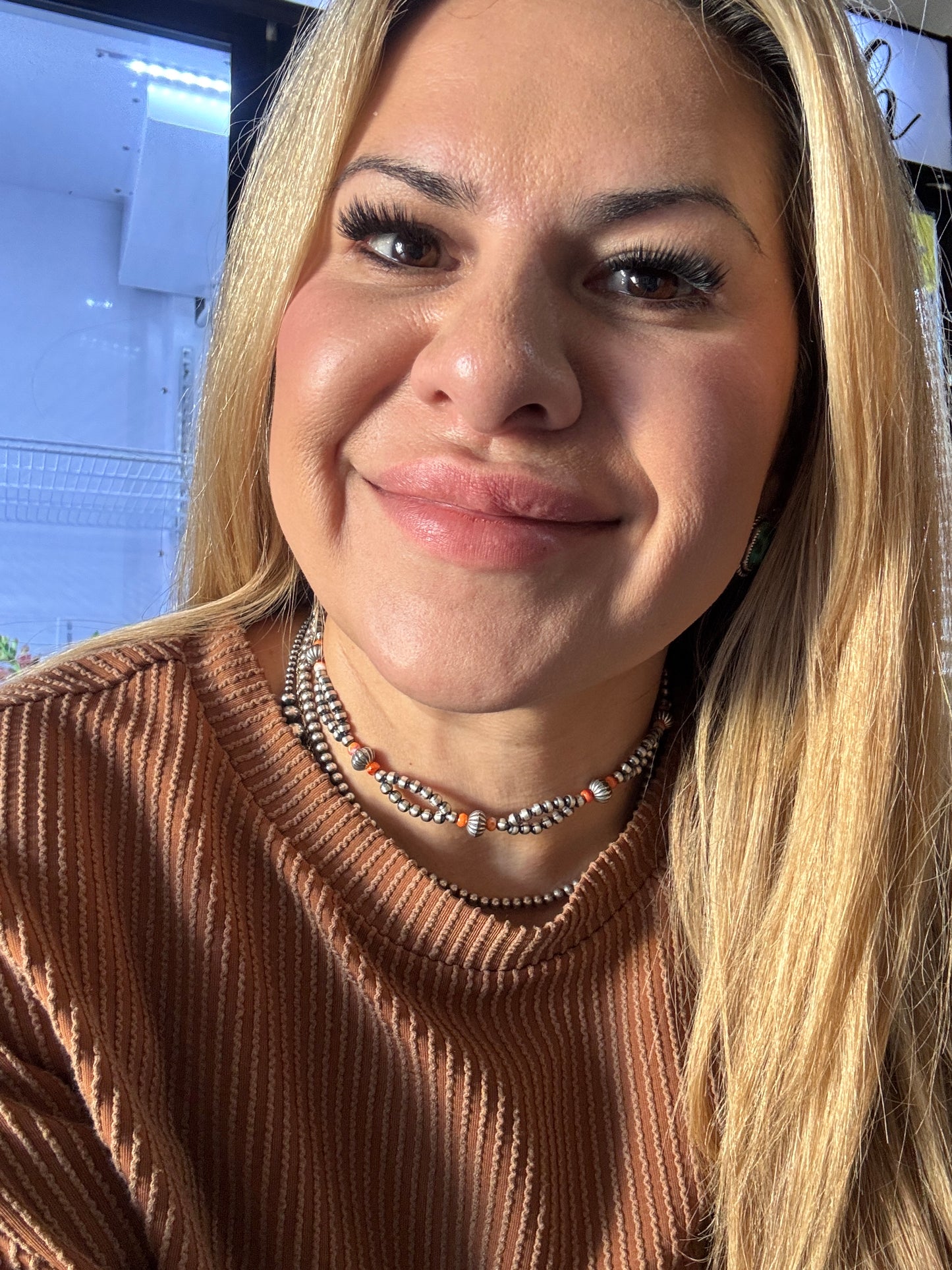 Double loop Turquoise Choker 4mm