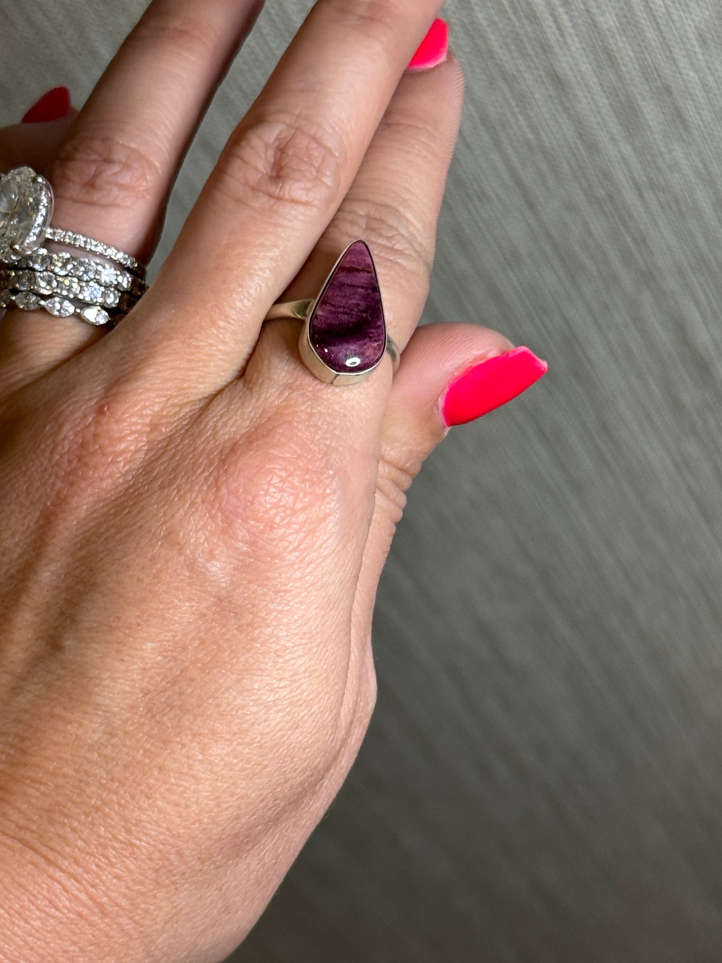 Purple Spiny Ring sz7.75/8