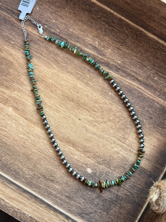 Green Turquoise 5mm 17" Necklace