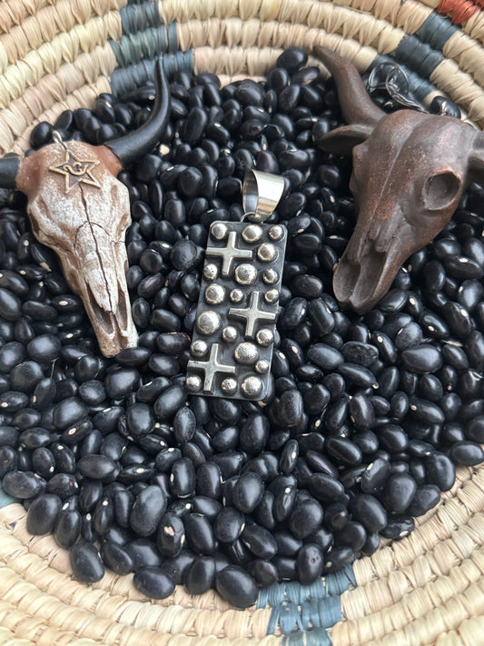 Chimney, Butte, Sterling, silver Cross, and large pendant
