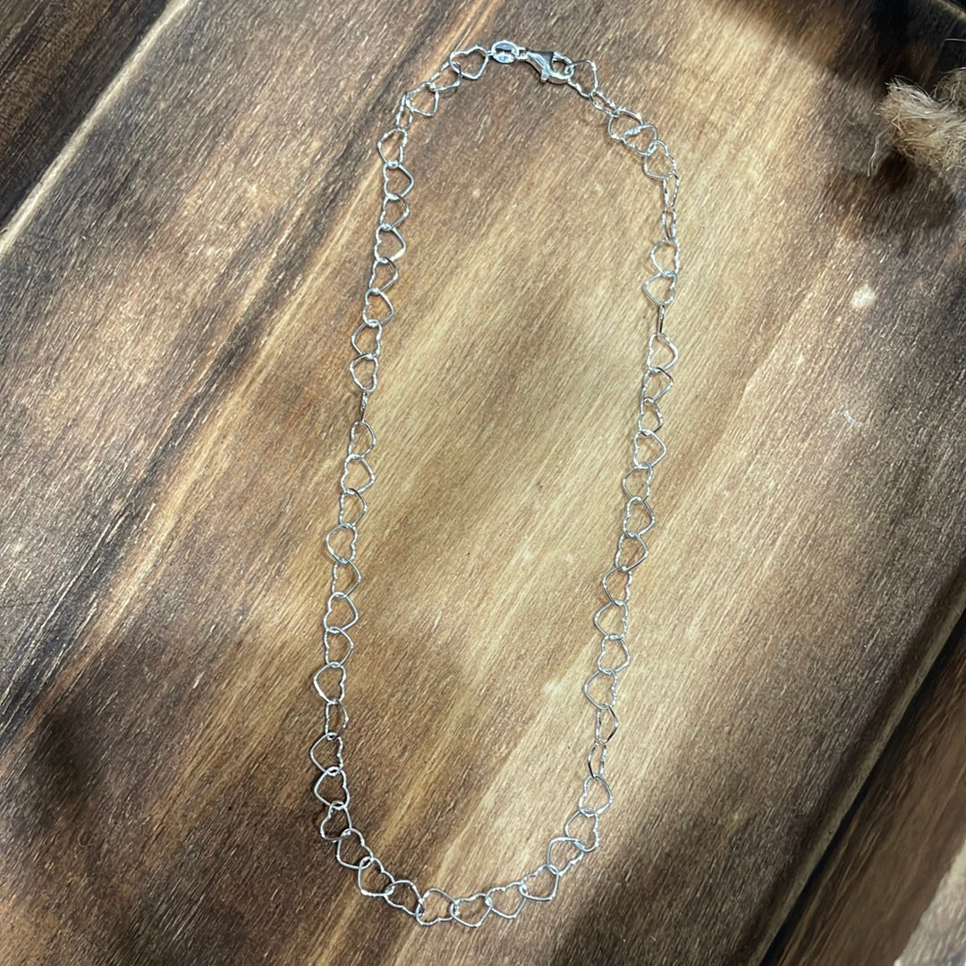 The Sterling Heart necklace 16”