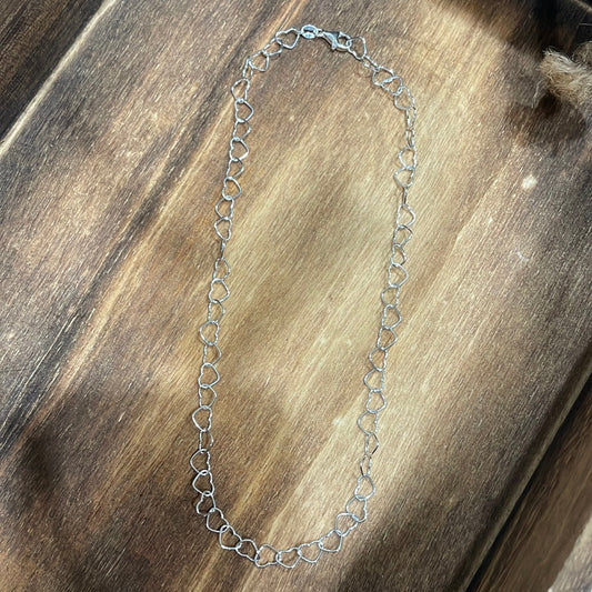 The Sterling Heart necklace 18”