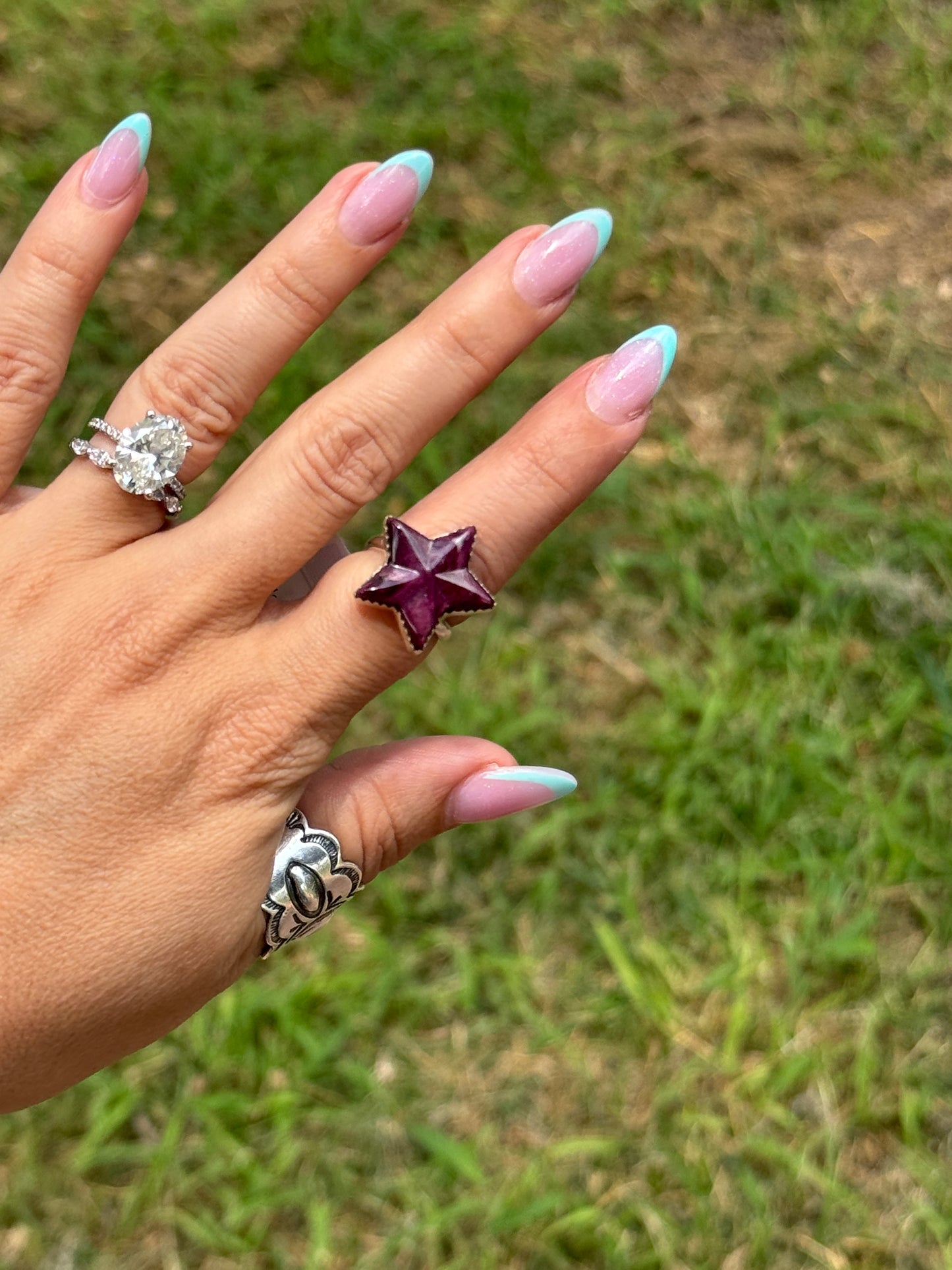 Purple Spiny Star Adj. Ring
