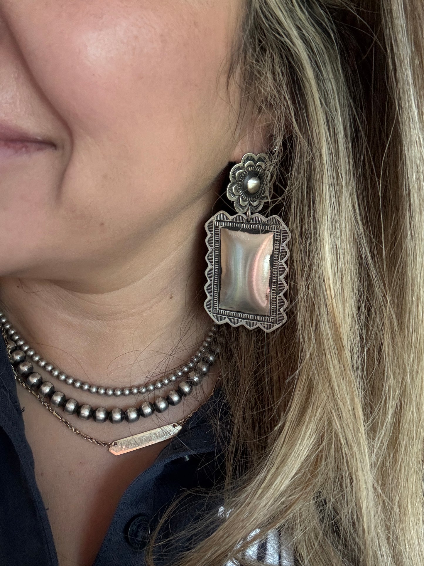 Leander Tahe Navajo Earrings