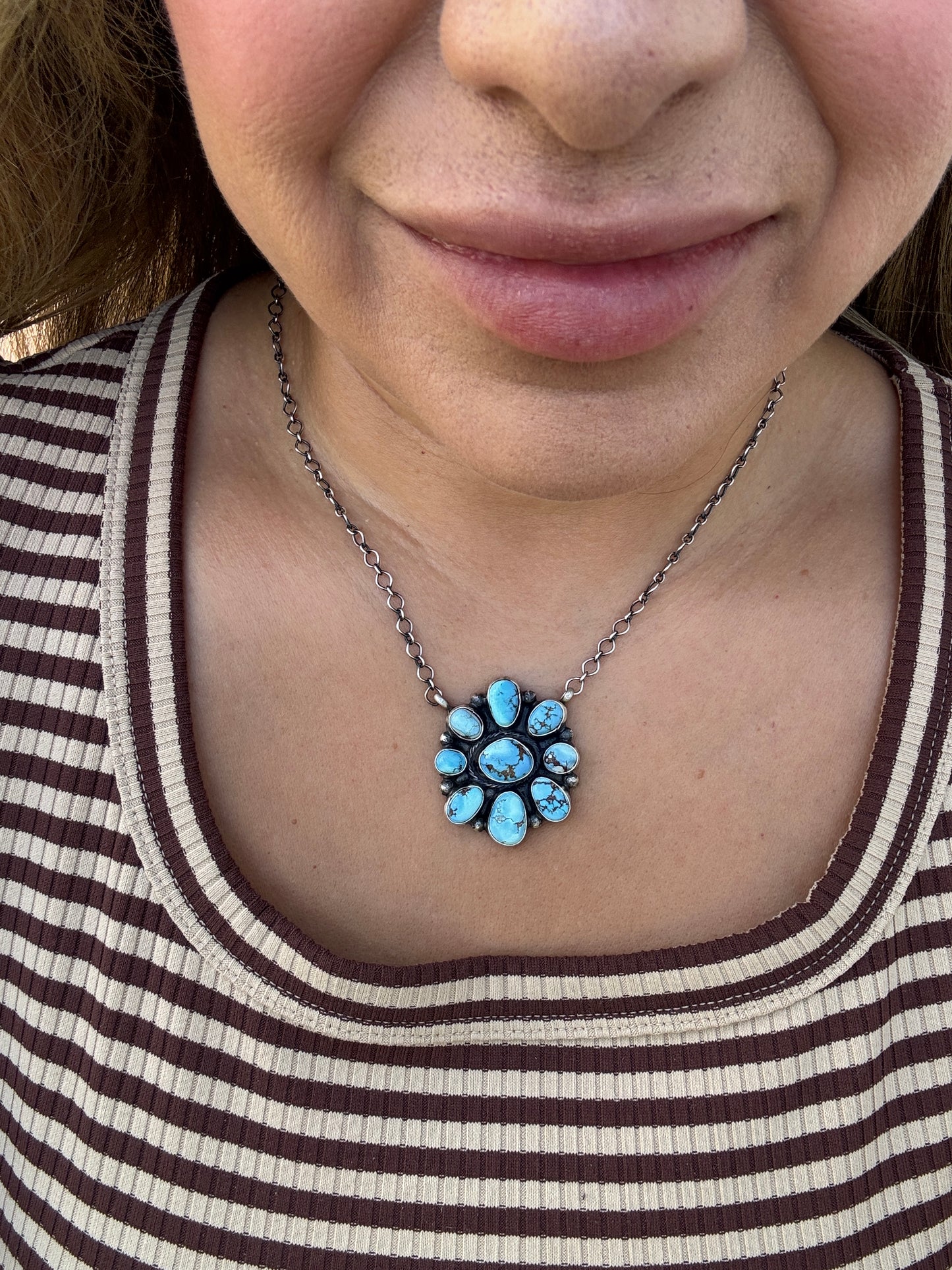 Golden Hills Cluster Bar Necklace