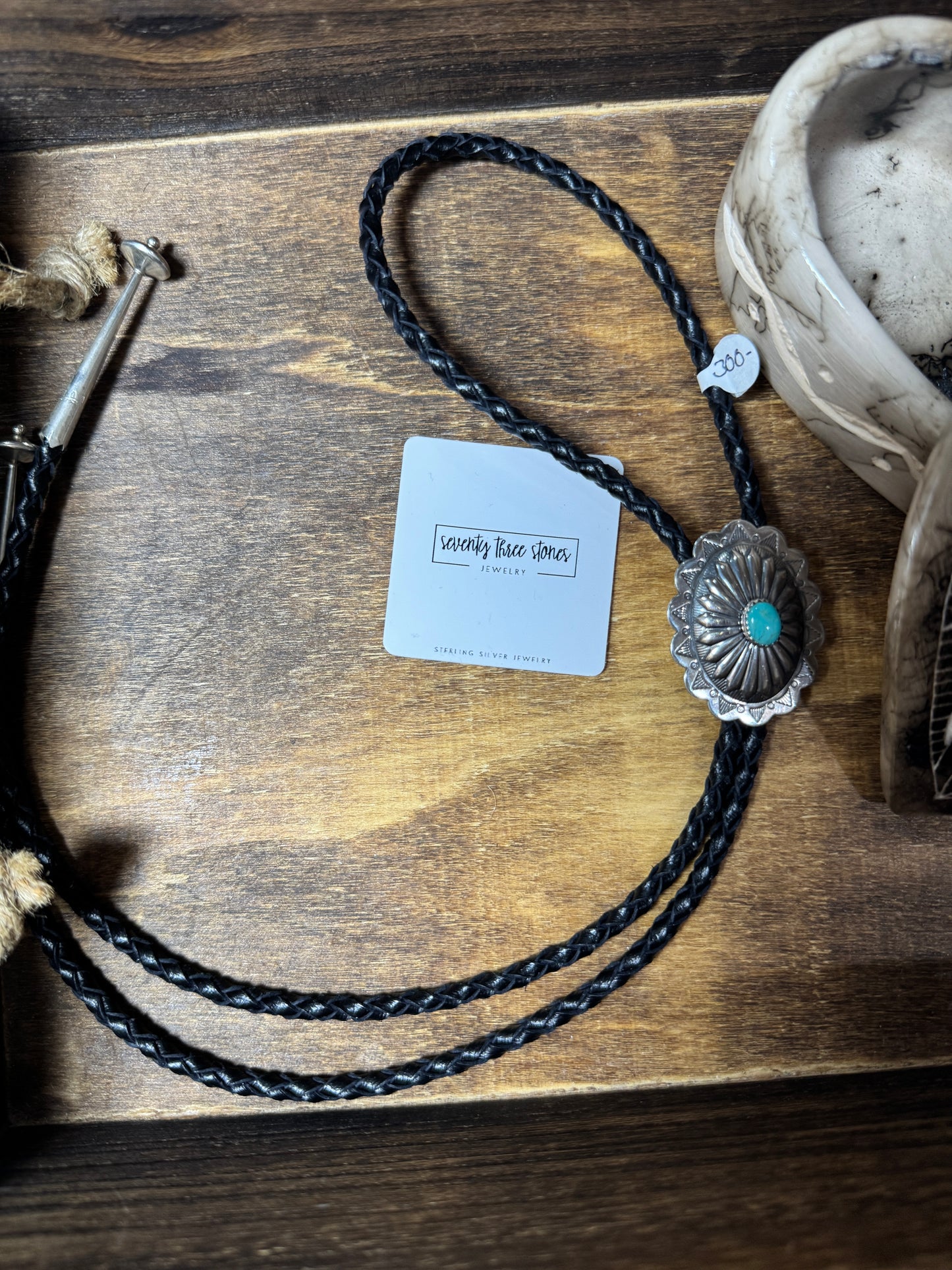 Campitos Bolo Tie (black leather cord)