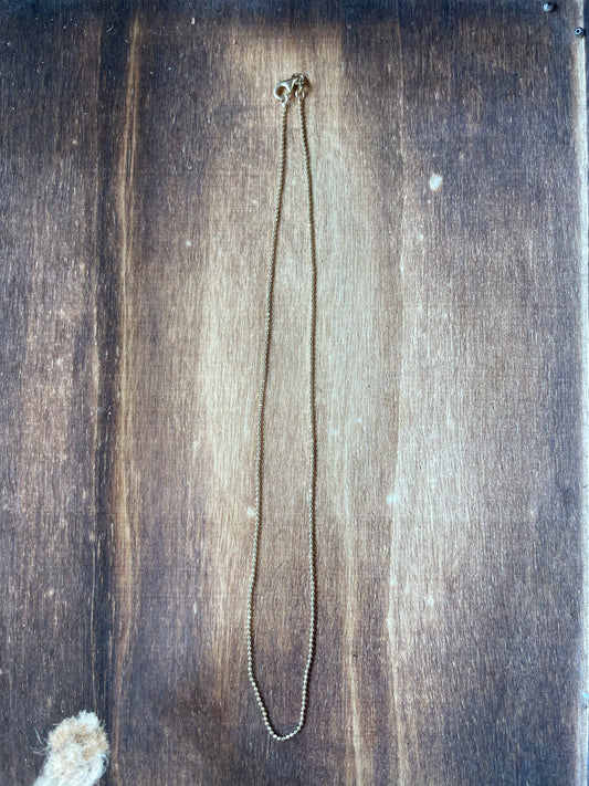 16” gold 1mm necklace