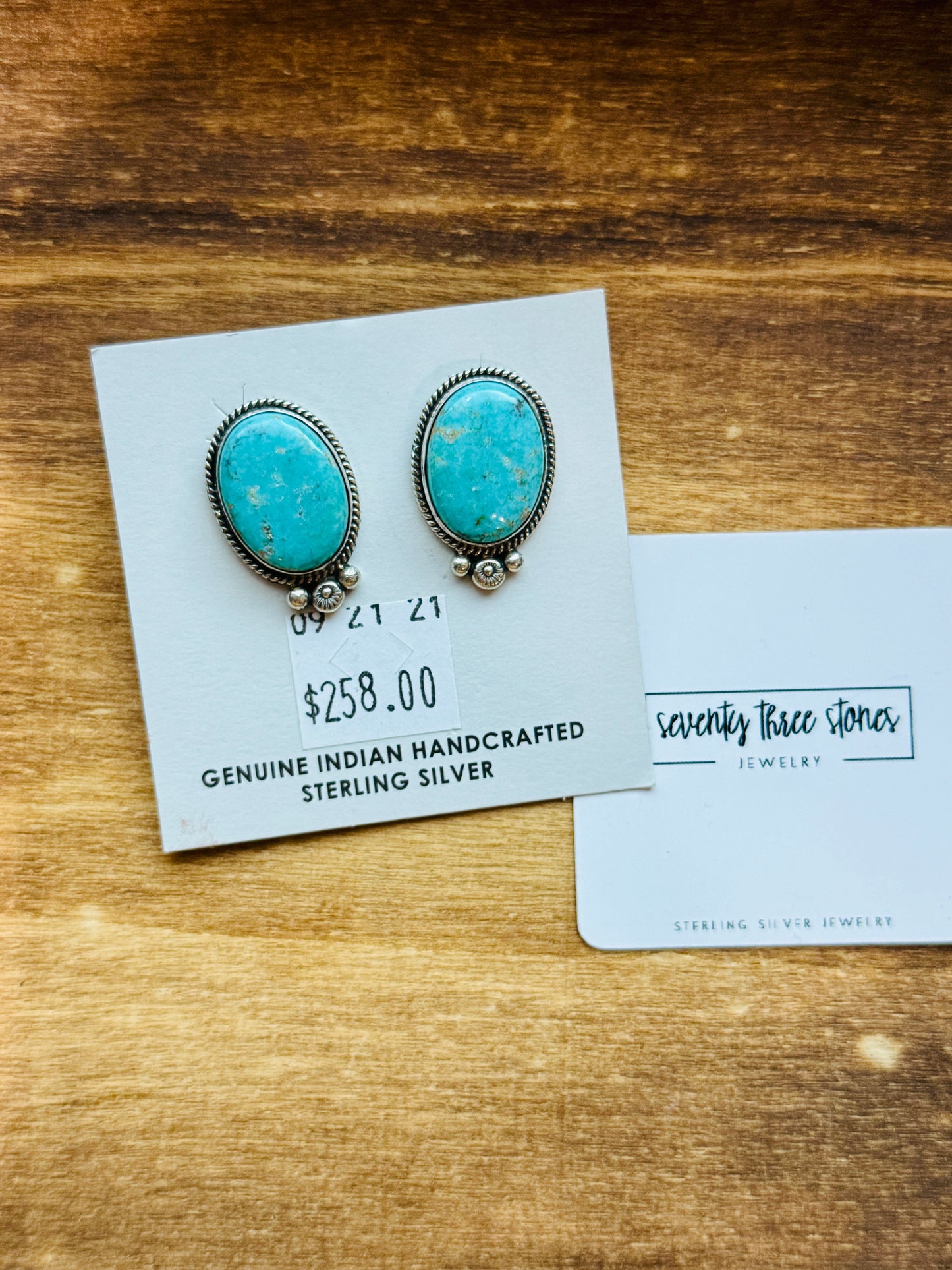 Turquoise Oval Stud Earrings