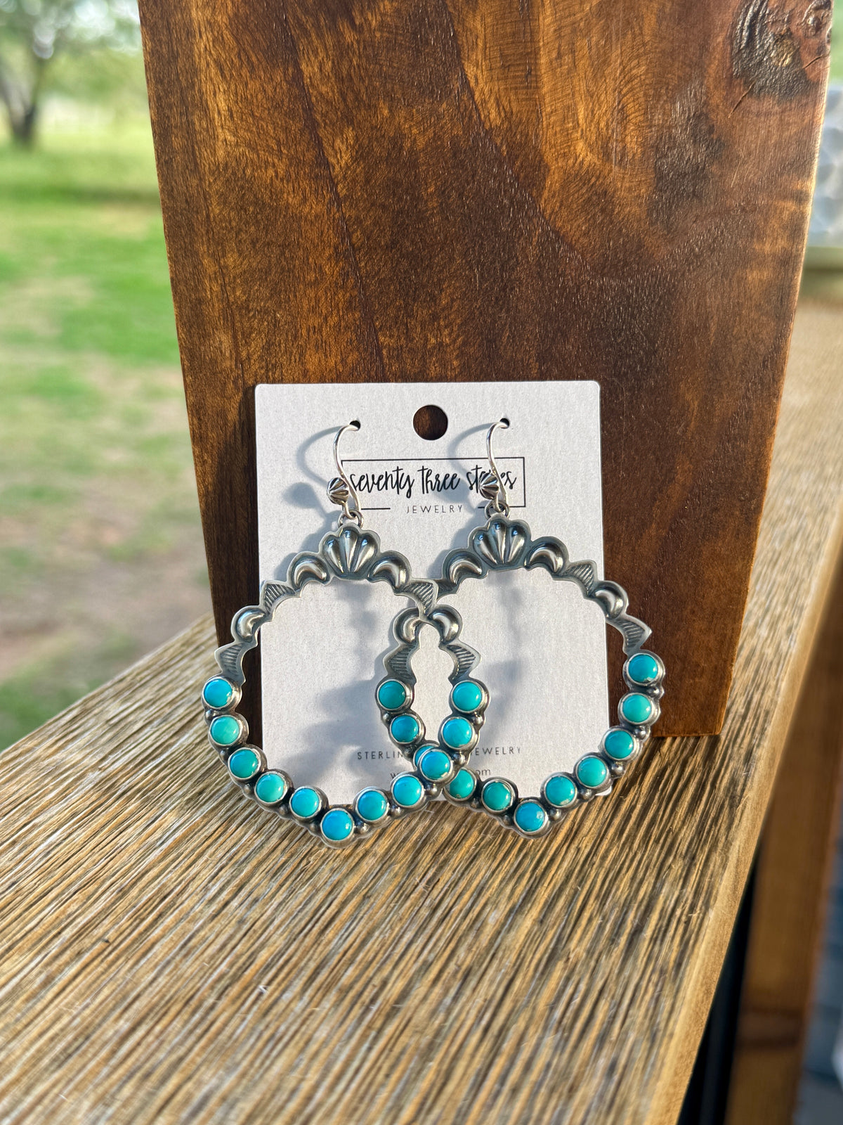 Kingman Hoop Dangle Earrings, Annie Hoskie