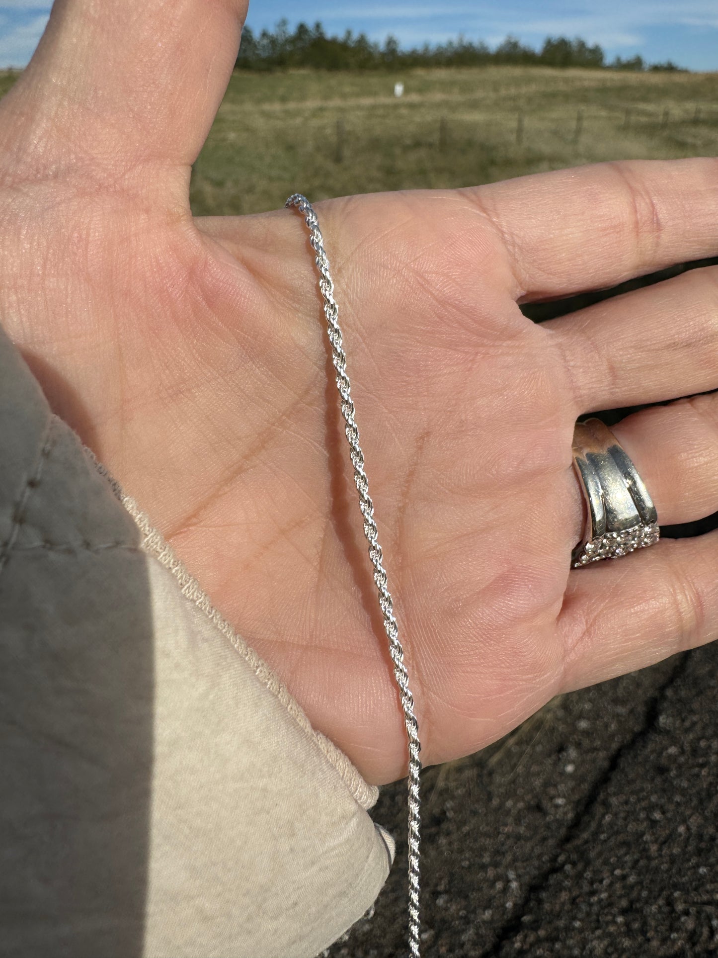 20” Sterling Silver Rope chain 035