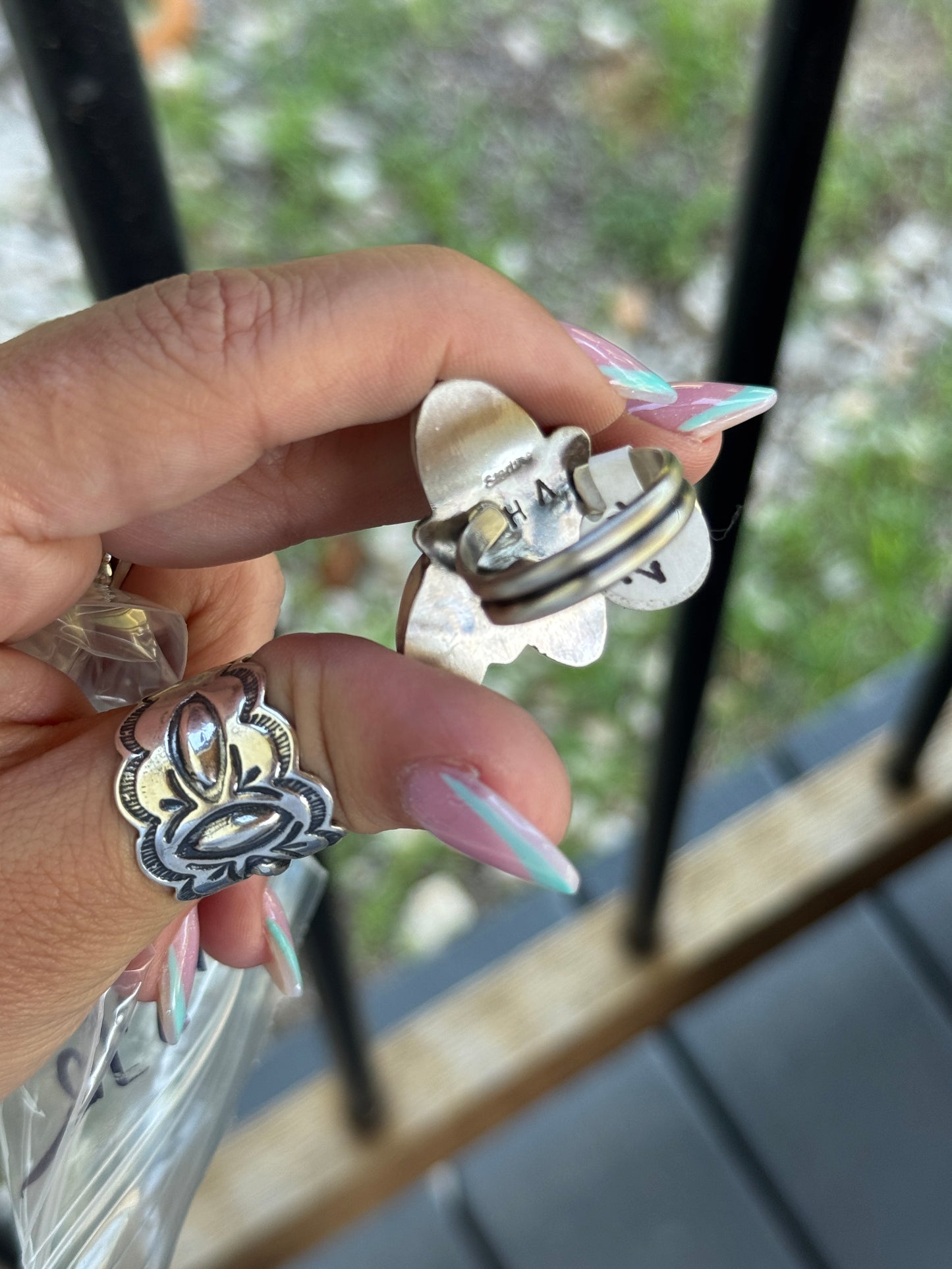 Adjustable 4 Stone Turquoise Ring