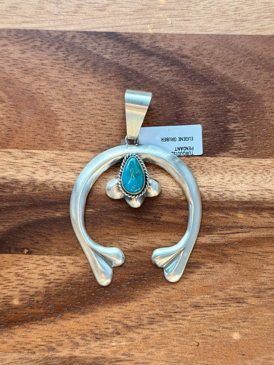 Turquoise Naja Pendant, Eugene Gruber, Native made