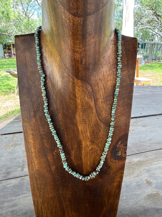 Green Turquoise Chip Necklace