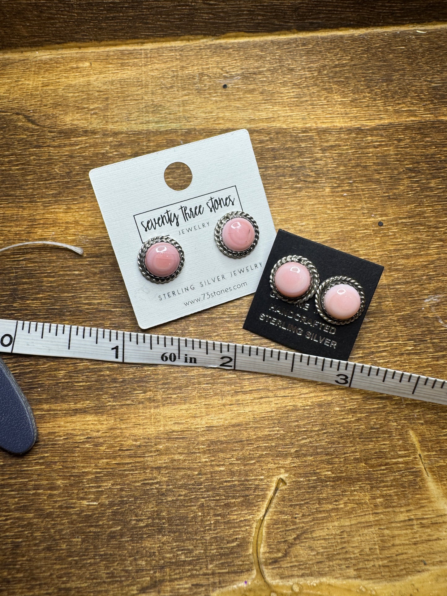 Pink Conch 8mm studs