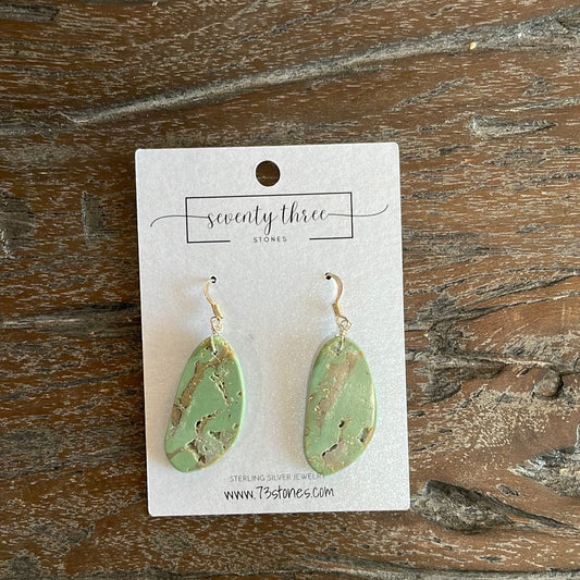 The Turquoise Slab Earrings 3.0