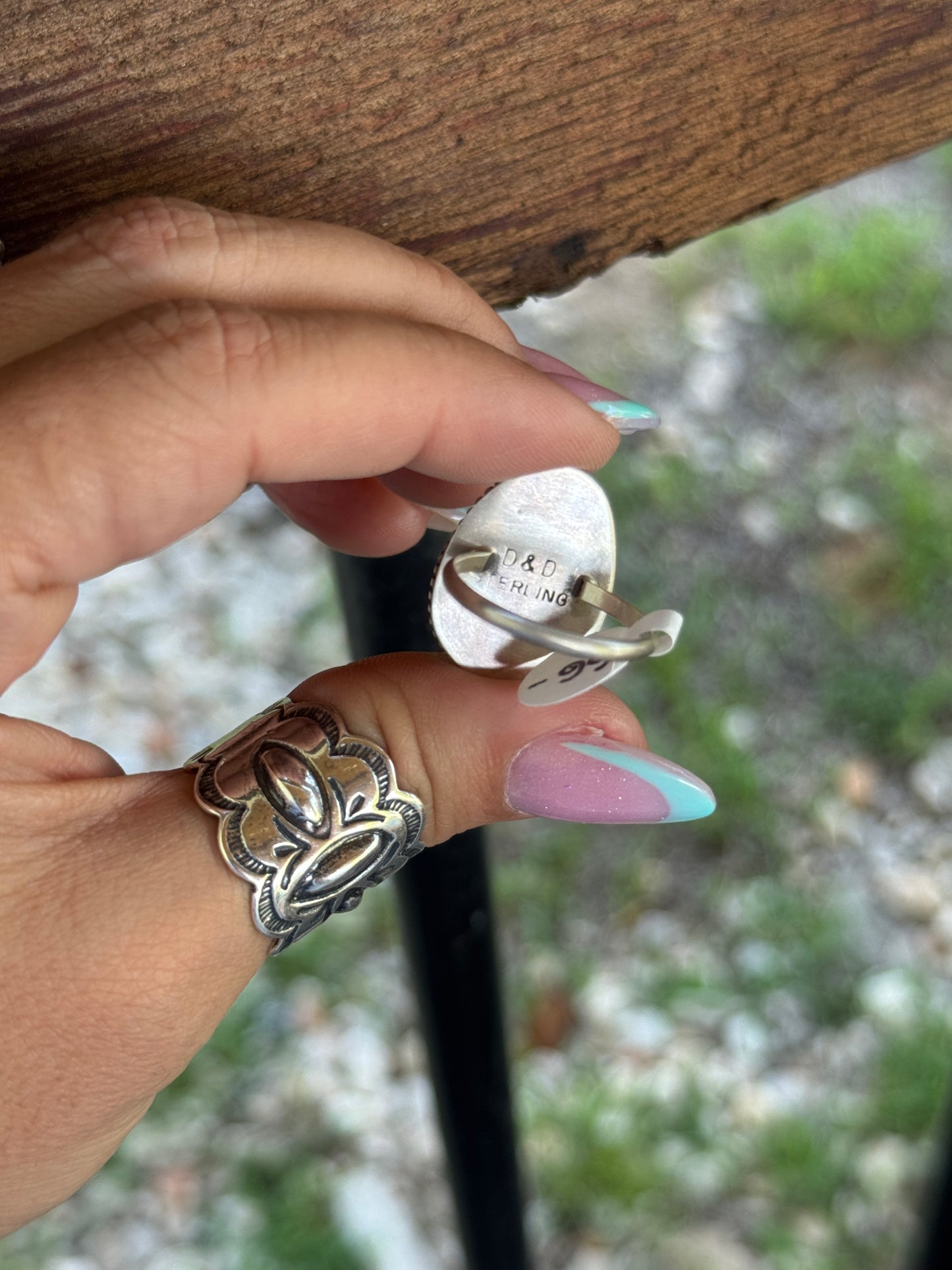 White Buffalo Ring Sz8