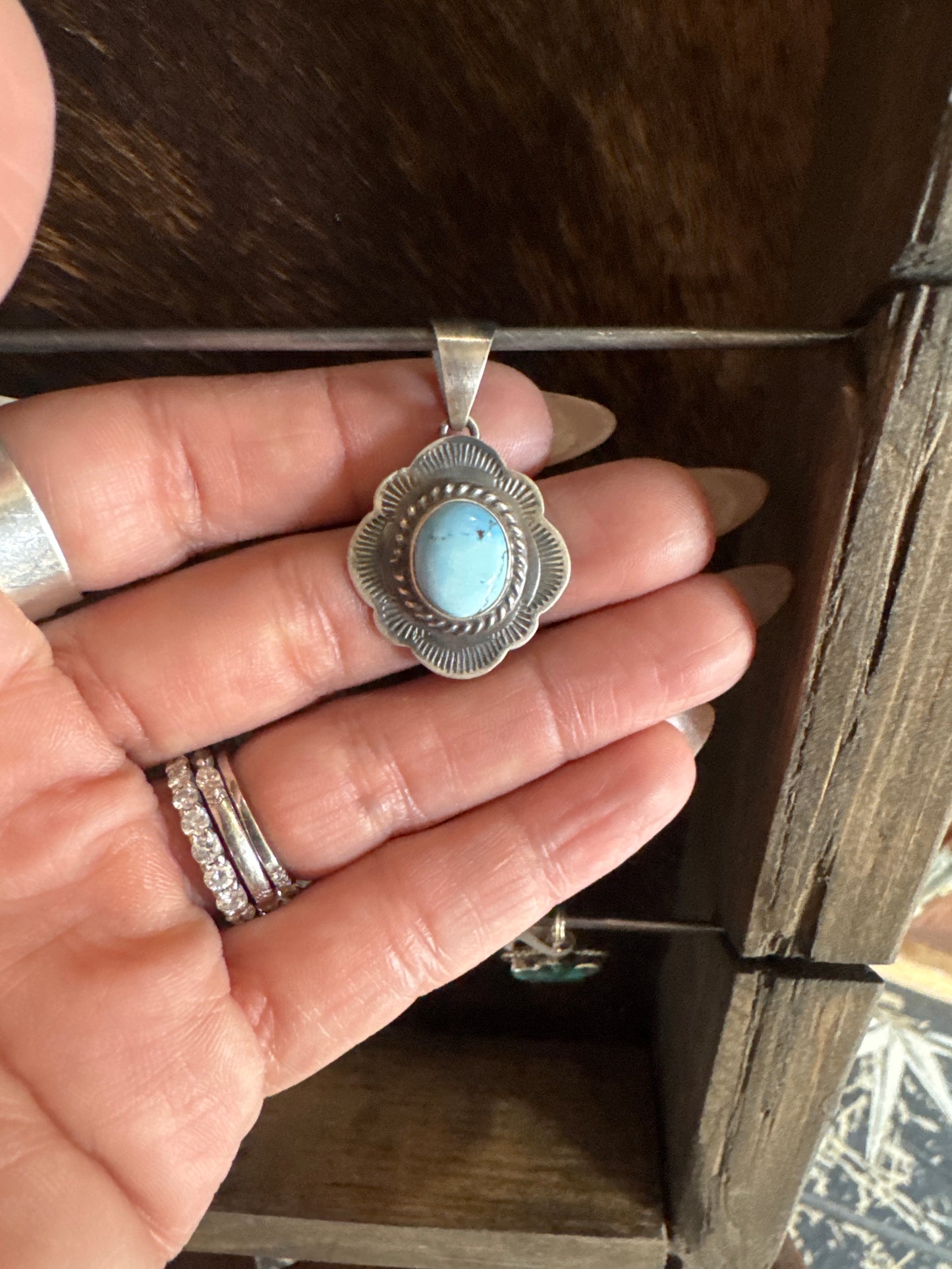 Turquoise Pendant E Golden Hills