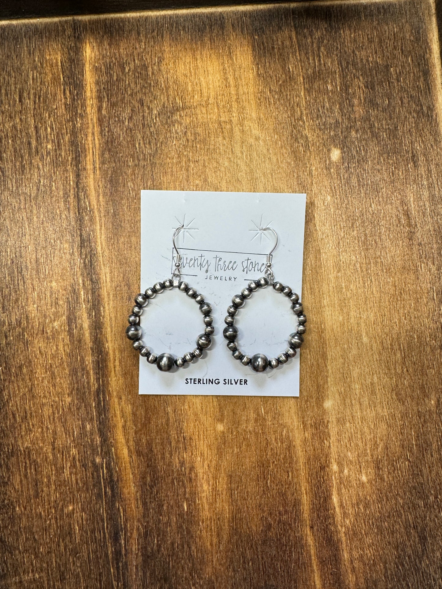 4mm 5mm 6mm Round Navajo Earrings 2”