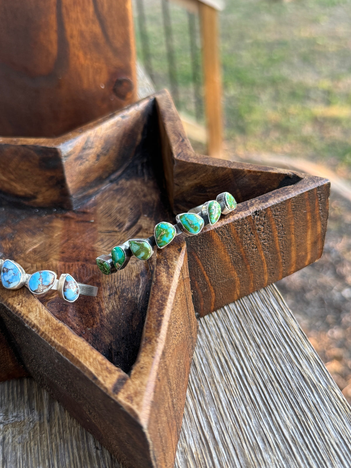 Sonoran Gold 3 Stone Turquoise Necklace
